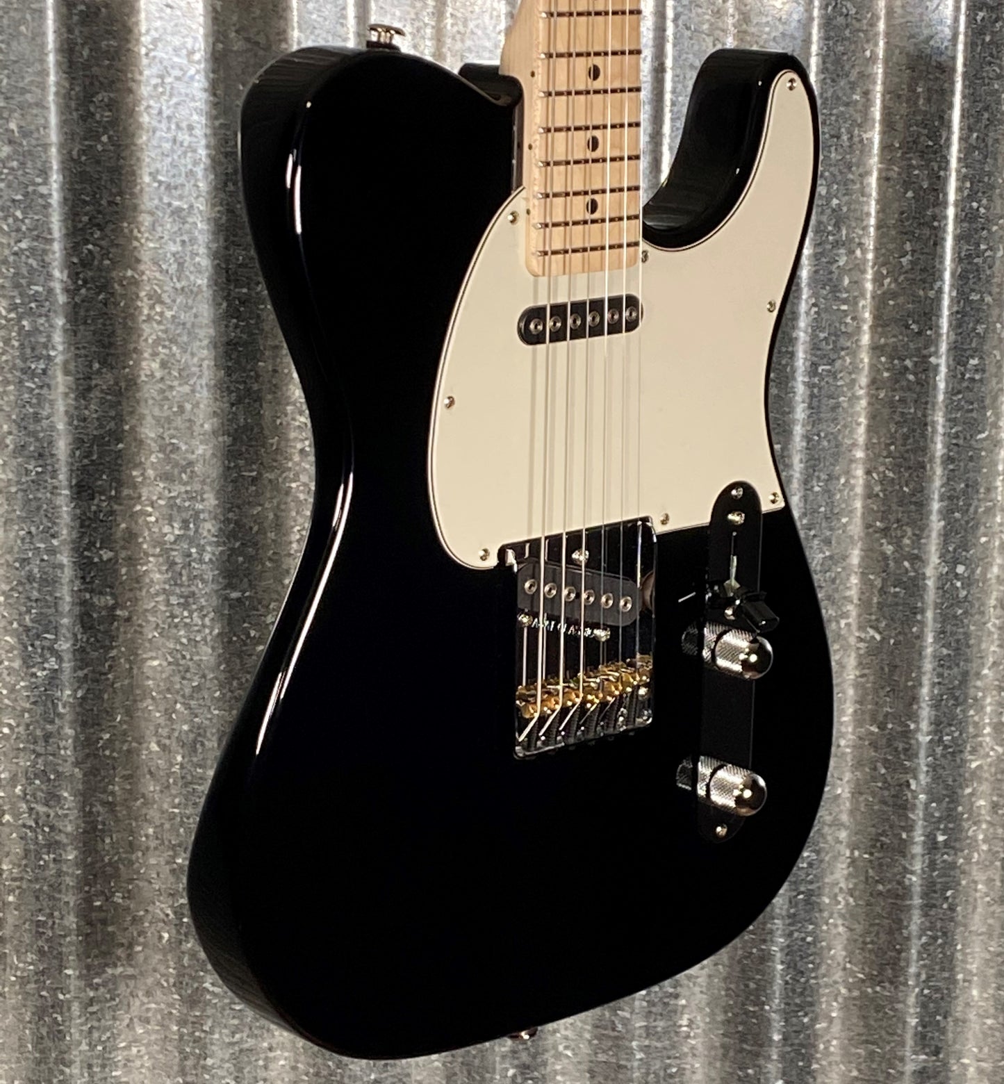 G&L USA ASAT Classic Jet Black Guitar & Bag #3002 Used