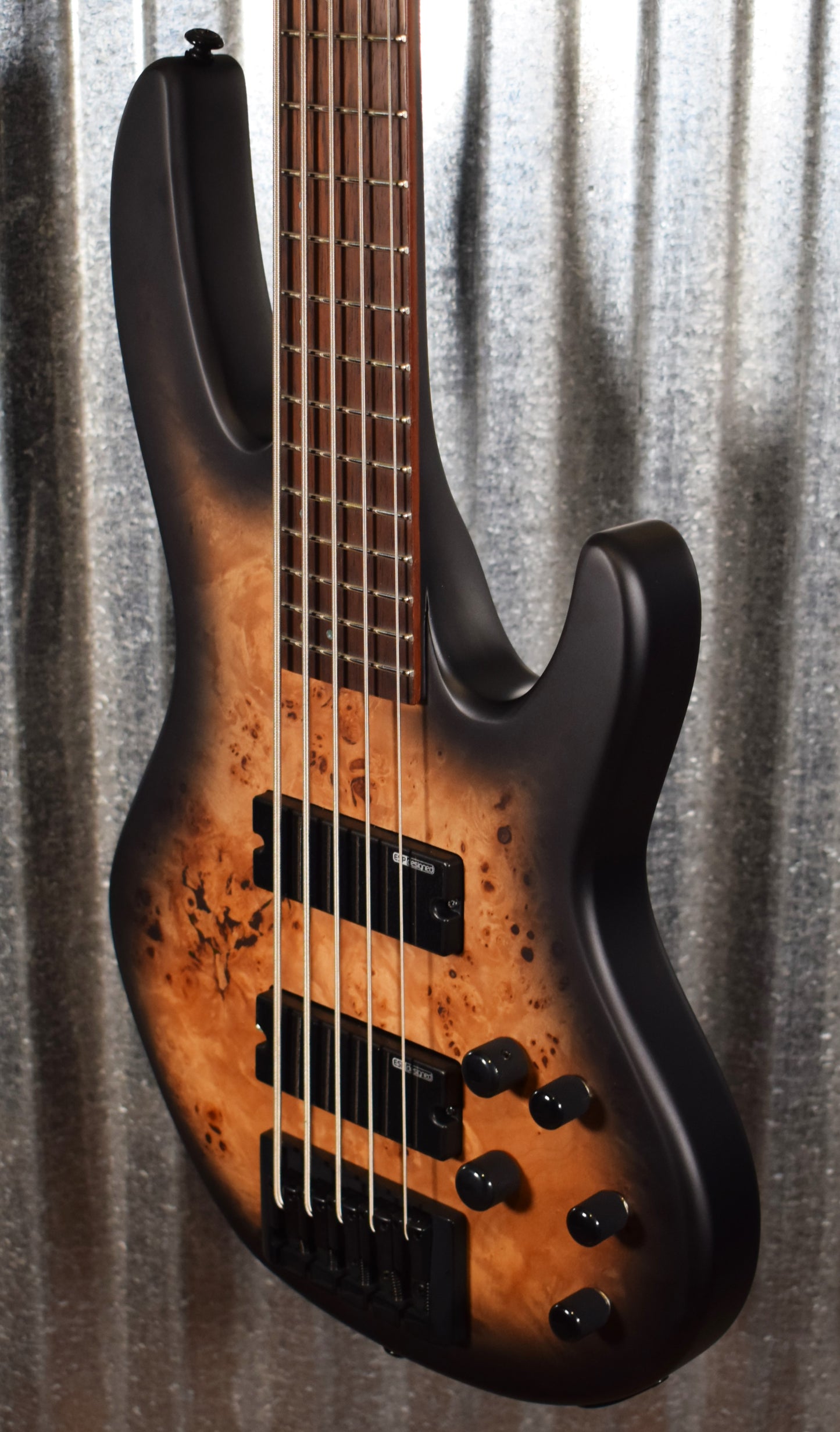 ESP LTD D-5 Black Natural Burst Satin 5 String Bass LD5BPBLKNBS #0994