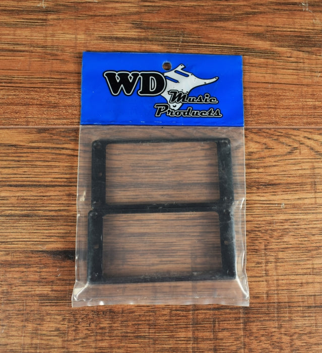 WD Music Products HMRB Slanted Black Plastic 1 High, 1 Low Pickup Mounting Ring Set For Guitar Humbuckers