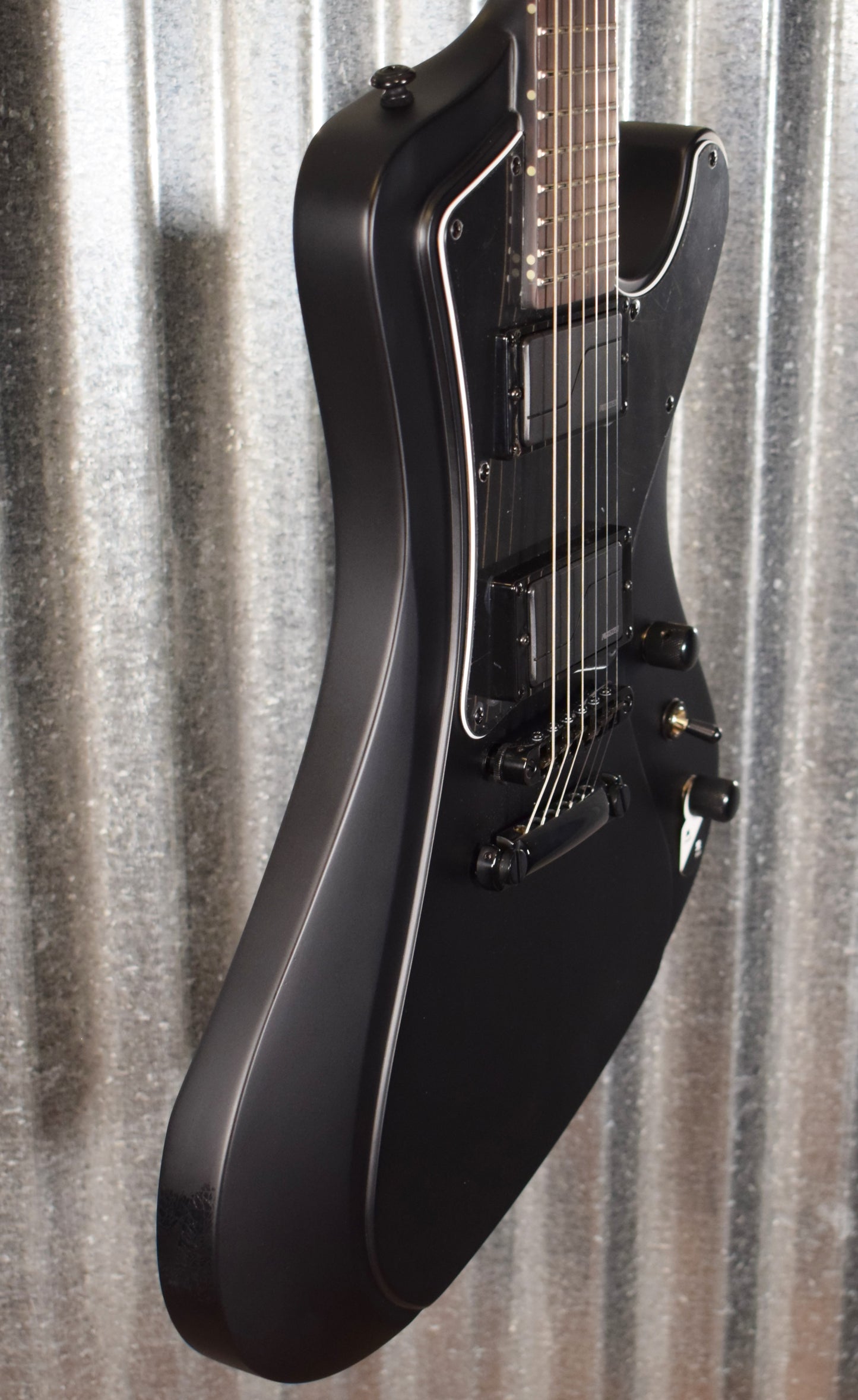 ESP LTD Nergal Stream Black Satin Fishman Guitar & Case LNS6BLKS #1546 Used