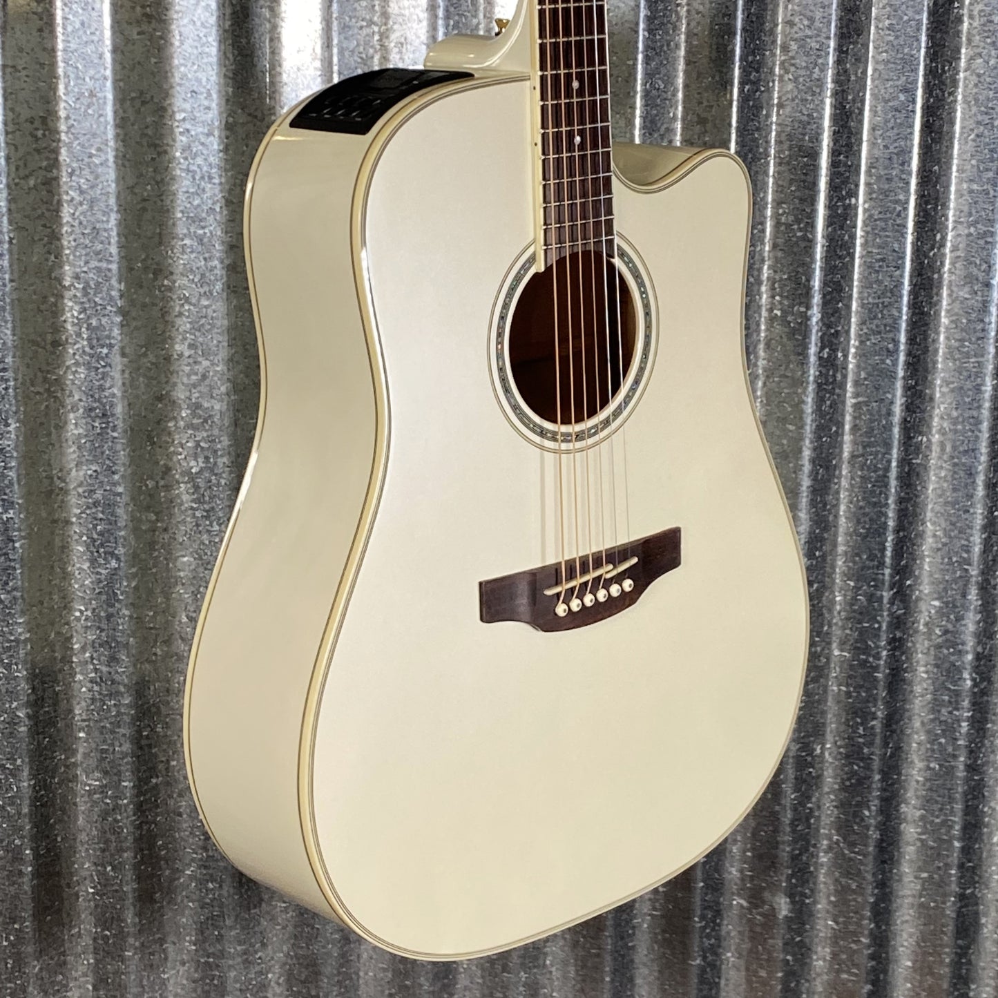 Takamine GD37CE PW Pearl White Acoustic Electric Guitar & Bag #0634