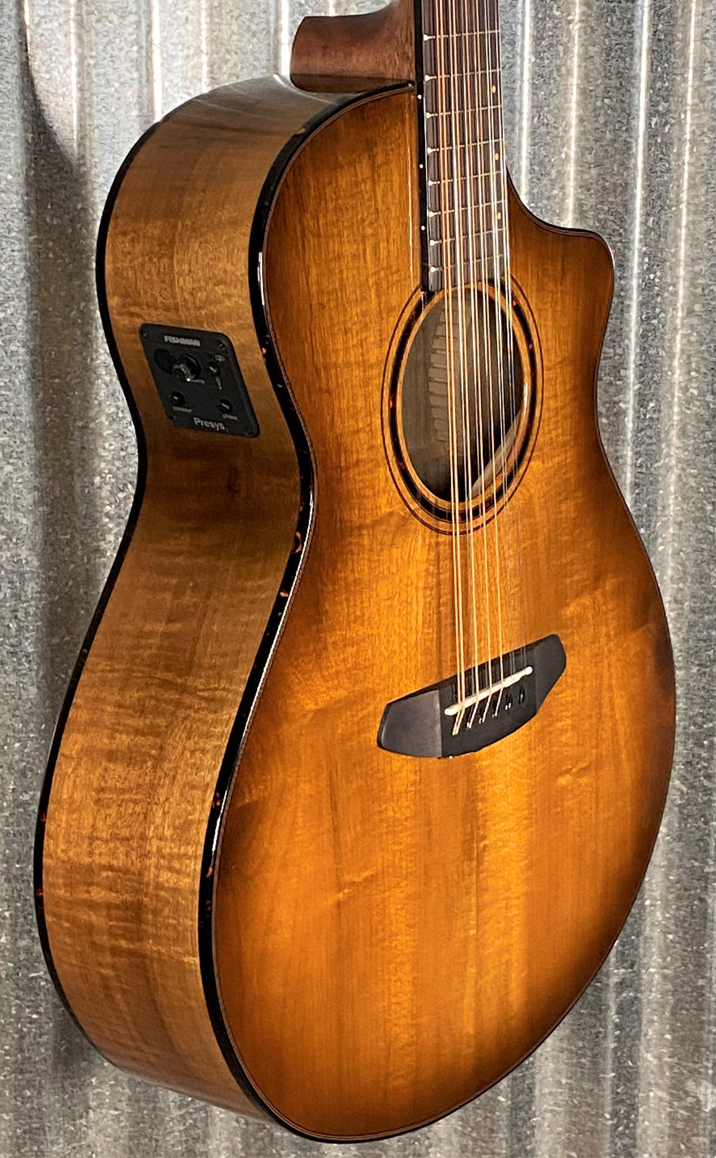 Breedlove Pursuit Exotic S Concert CE Amber 12 String Myrtlewood Acoustic Electric Guitar #5255