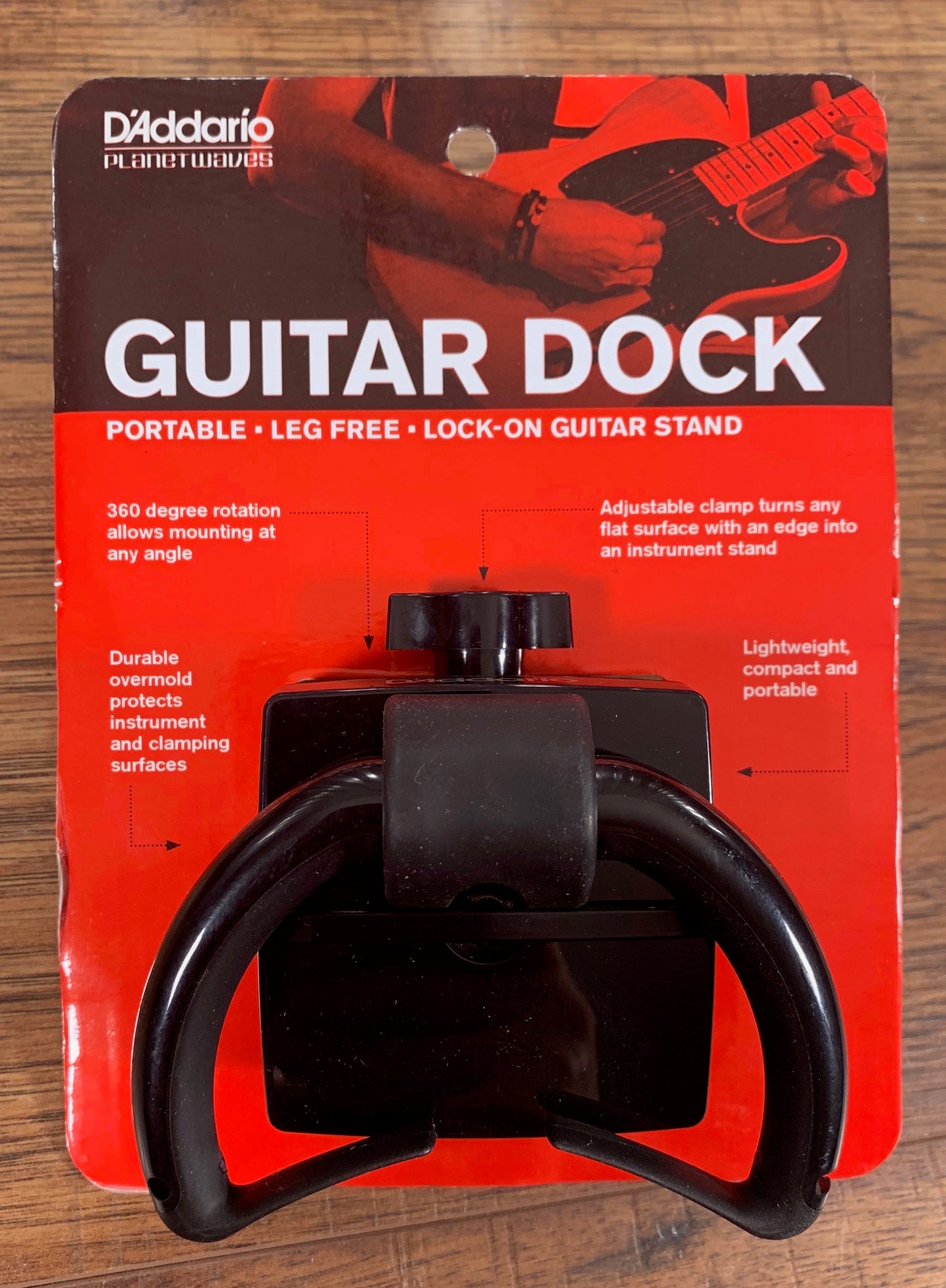 D'Addario Planet Waves PW-GD-01 Guitar Dock Clip On Guitar & Bass Cradle Stand