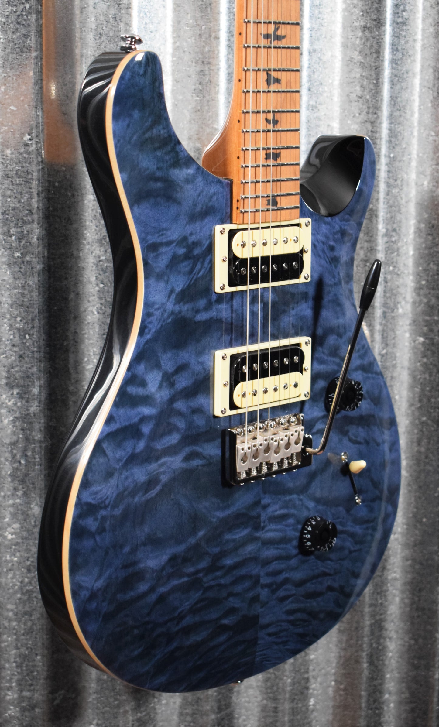 PRS Paul Reed Smith SE Custom 24 Roasted Maple Limited Whale Blue Guitar & Bag #0359