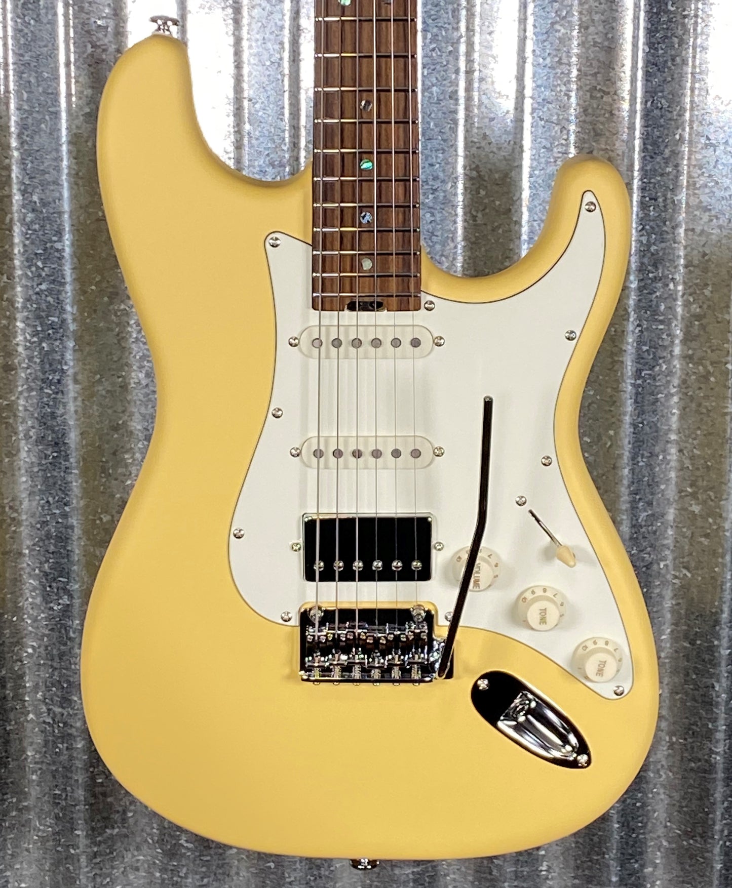 Musi Capricorn Classic HSS Stratocaster Matte Yellow Guitar #5010 Used