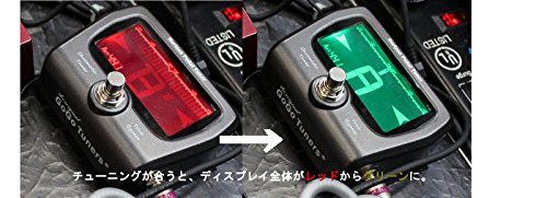 GOGO Tuners Horizon Big Screen Chromatic Guitar Tuner Pedal Black