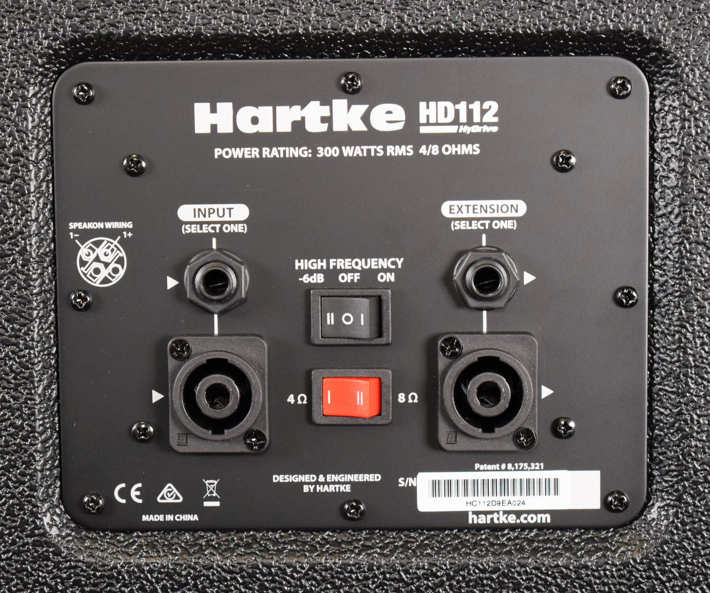 Hartke HyDrive HD112 1x12" & Horn 300 Watt Bass Amp Speaker Cabinet