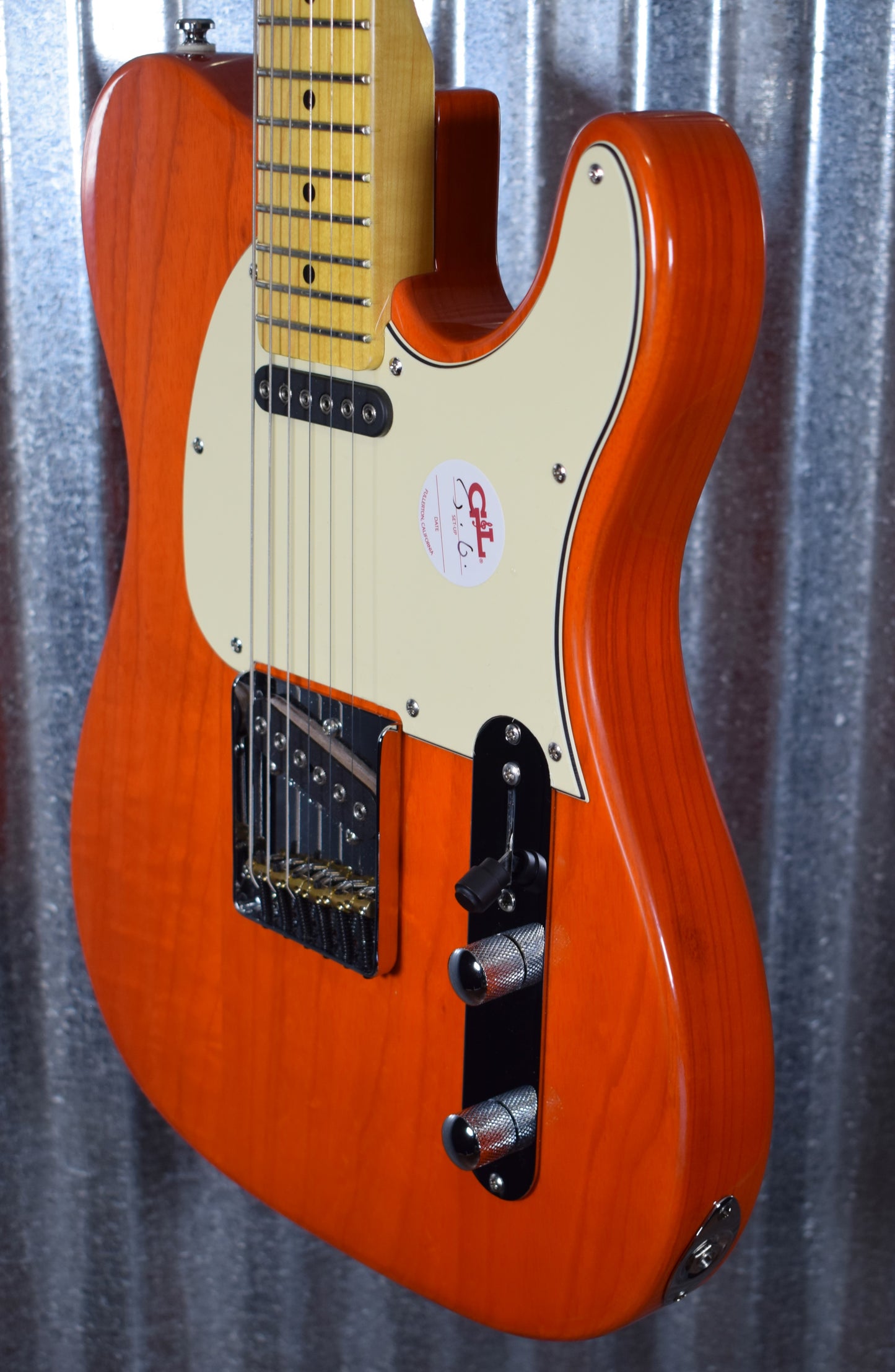 G&L Tribute ASAT Classic Clear Orange Gloss Neck Guitar #5122 Used