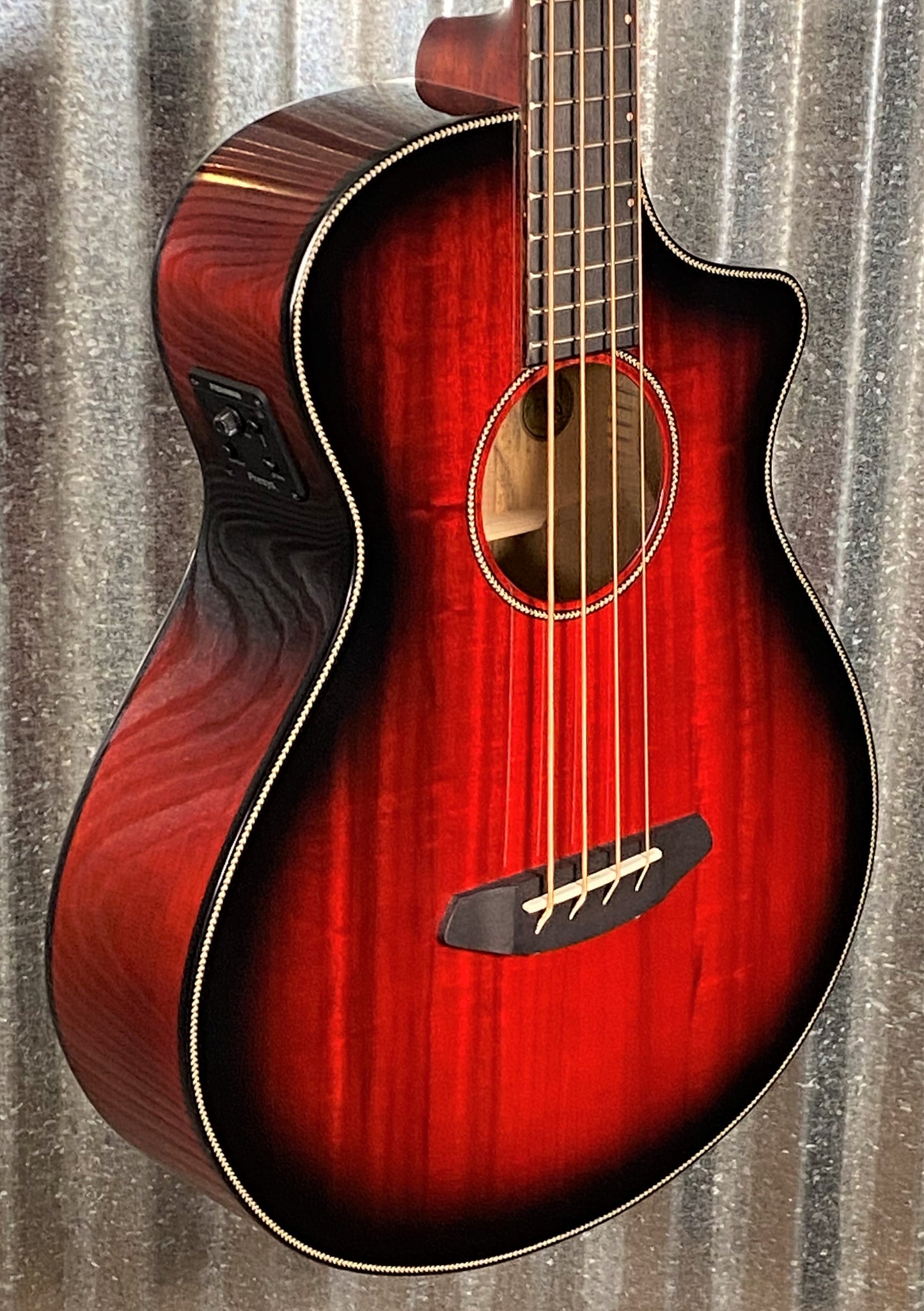 Breedlove Pursuit Exotic S Concert Sunset Burst CE Acoustic Electric 4 String Bass #7571