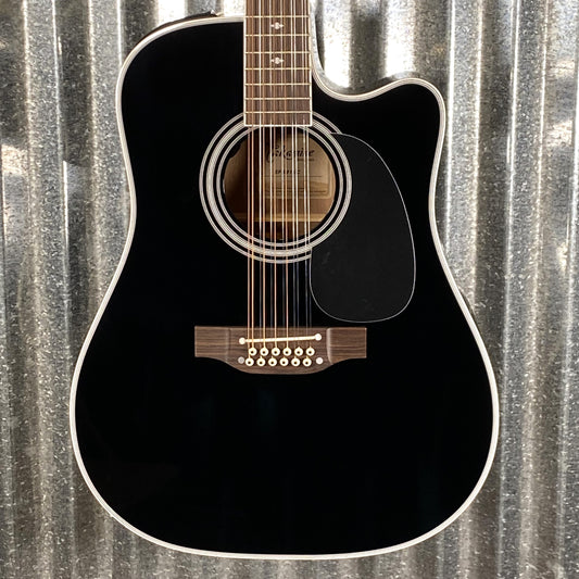 Takamine EF381SC12 Cutaway 12 String Acoustic Electric Guitar Black & Case Japan #0426