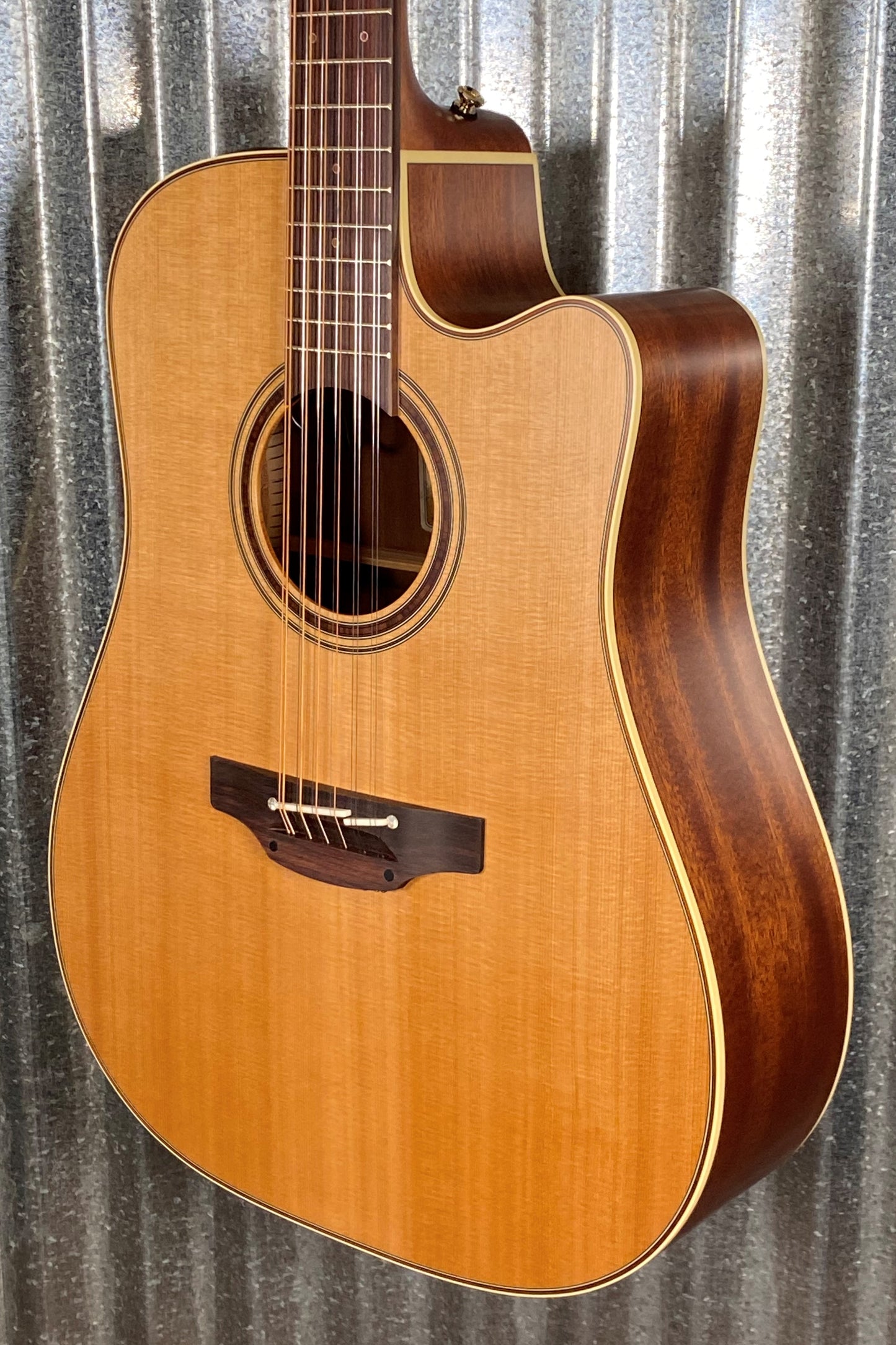 Takamine P3DC-12 12 String Acoustic Electric Guitar Natural & Case Blem #0342