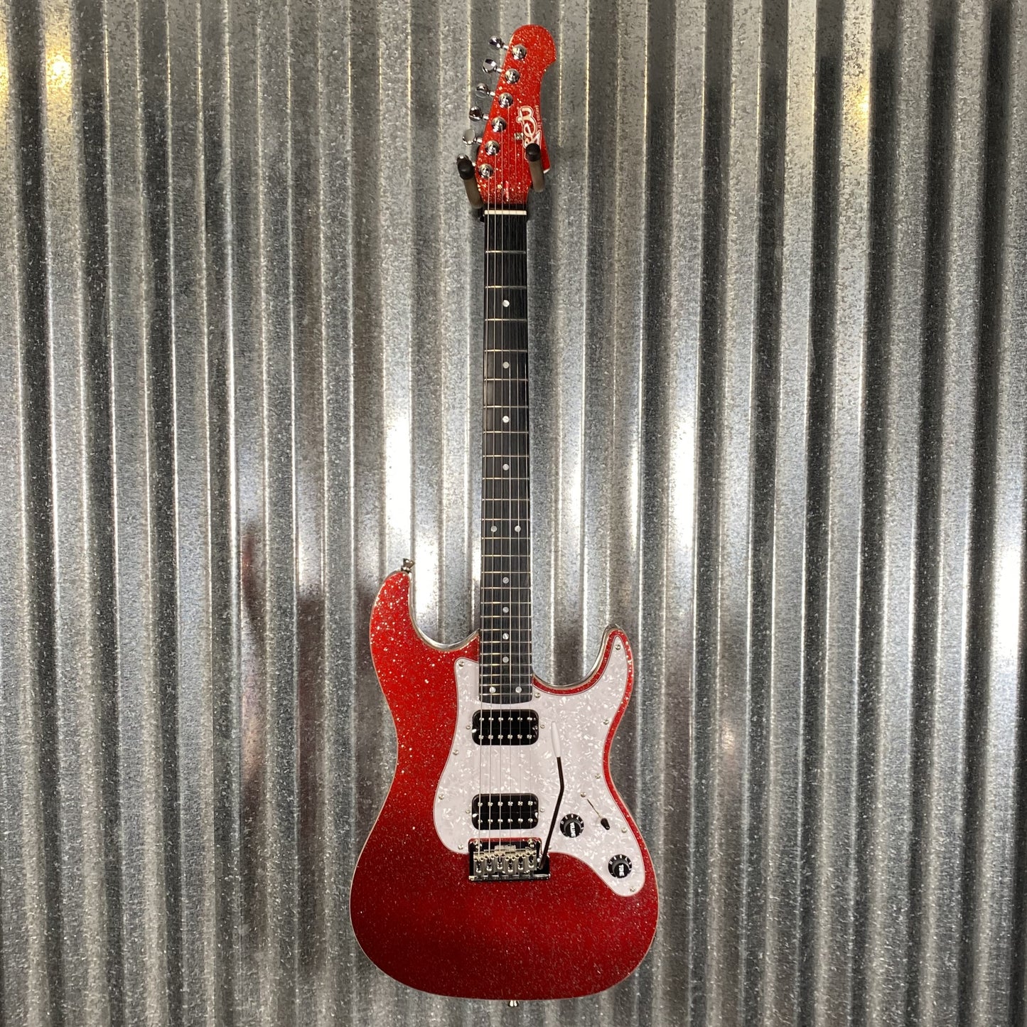 Jet JS500RDS HH Strat Style Guitar Bound Red Sparkle Blem #0008
