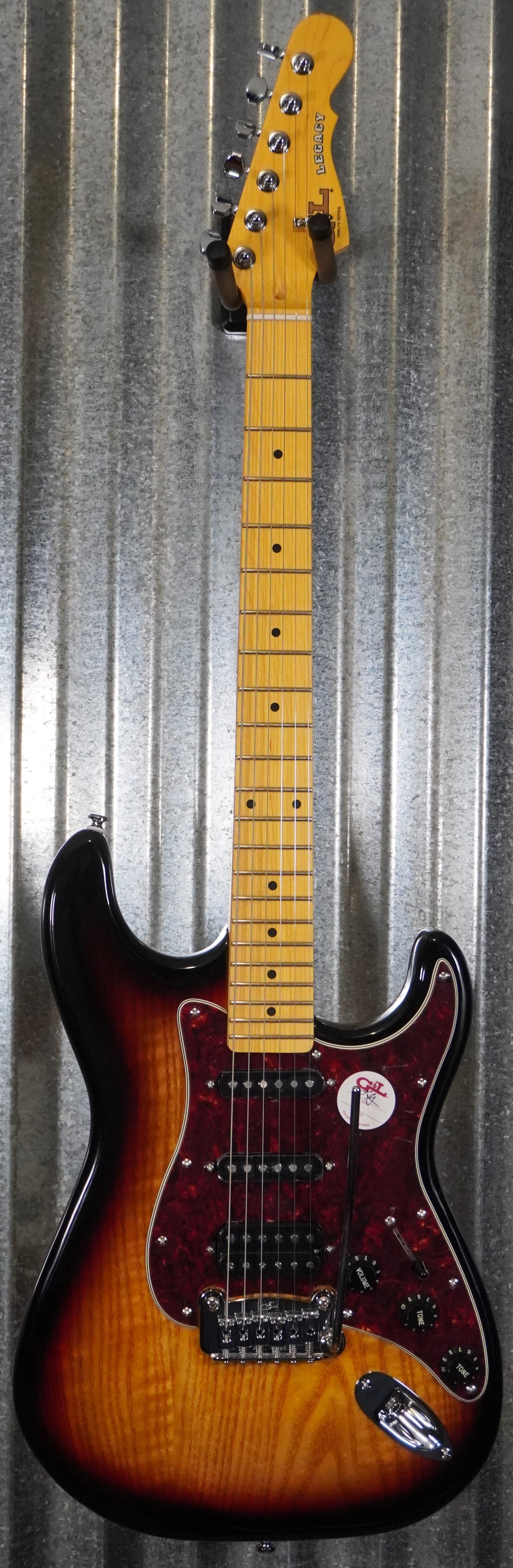 G&L Tribute Legacy HSS 3-Tone Sunburst Guitar #7124