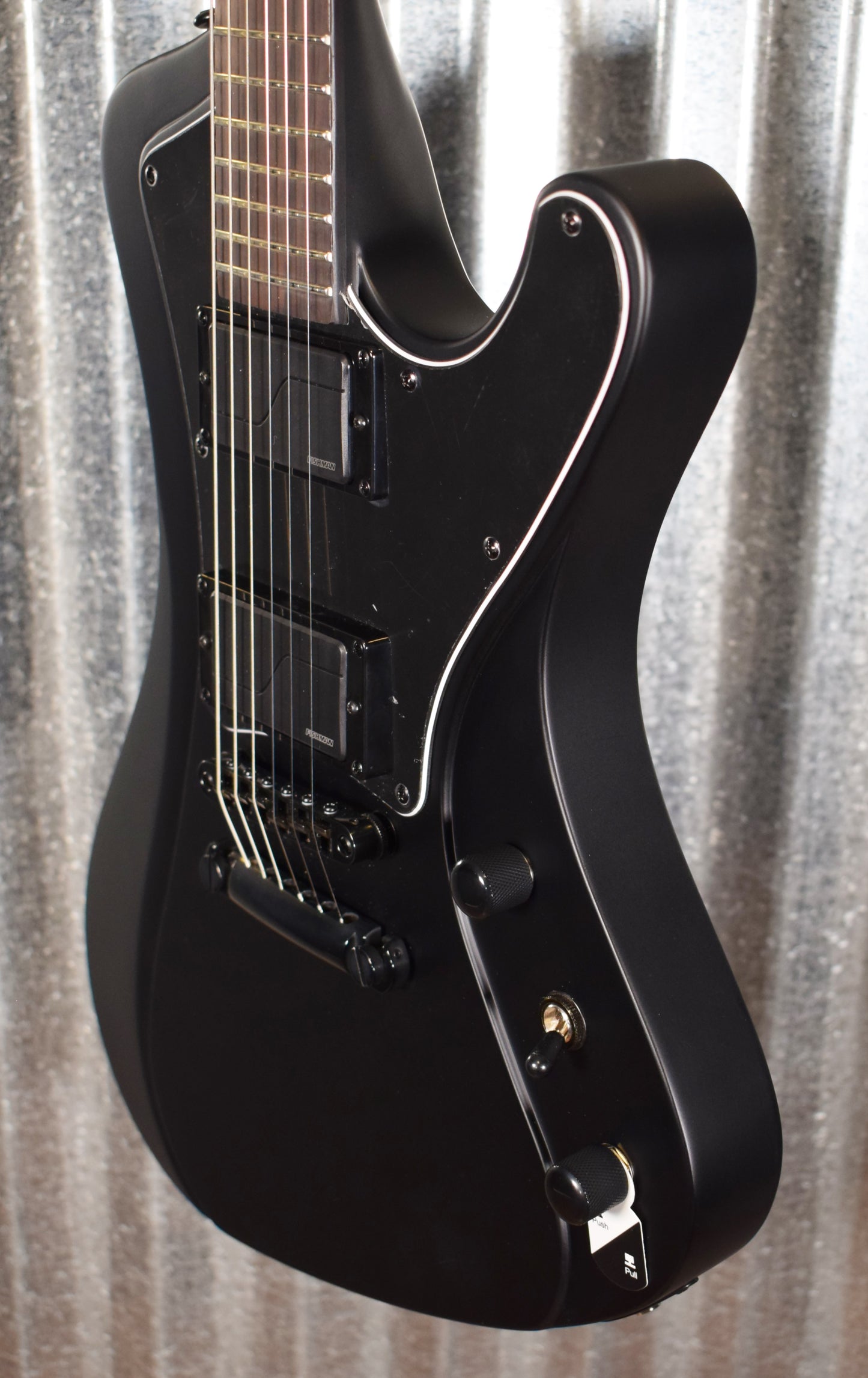 ESP LTD Nergal Stream Black Satin Fishman Guitar & Case LNS6BLKS #1546 Used
