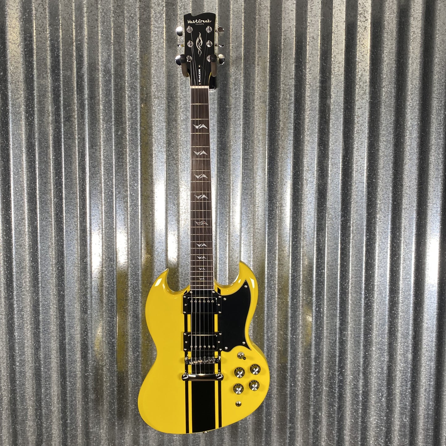 Westcreek Racer Offset SG Yellow Solid Body Guitar #0068 Used