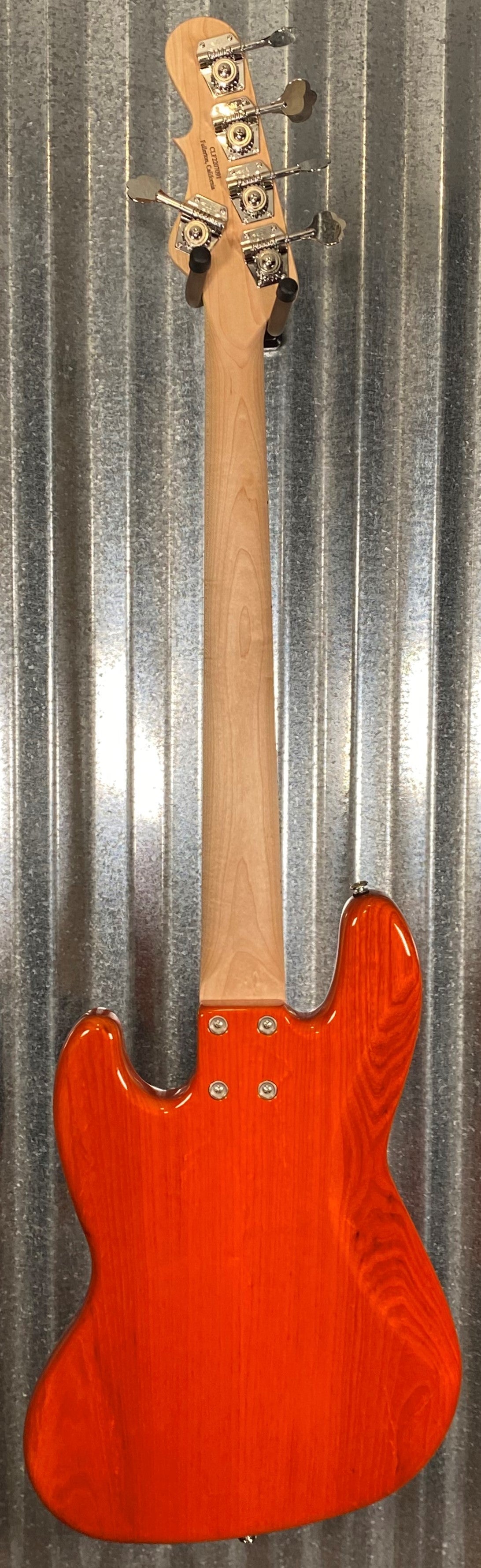 G&L USA JB5 Clear Orange 5 String Bass & Case JB-5 #7091