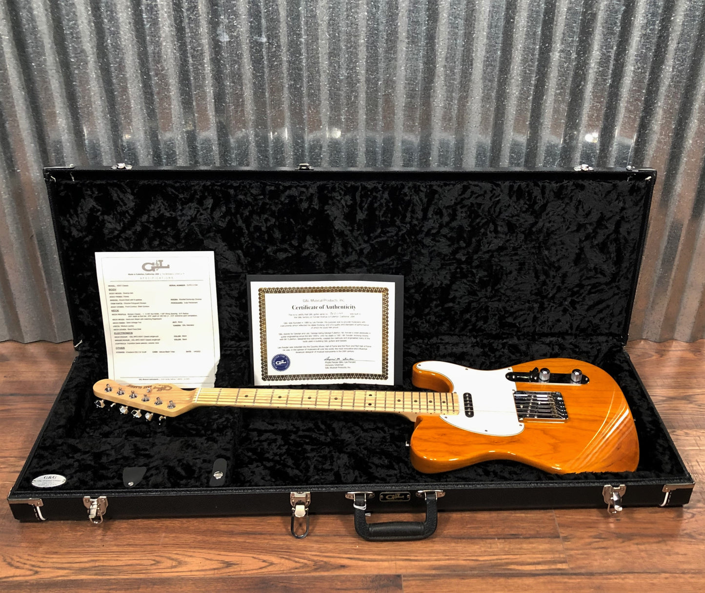 G&L USA ASAT Classic Honey Maple Satin Neck Guitar & Case #1104