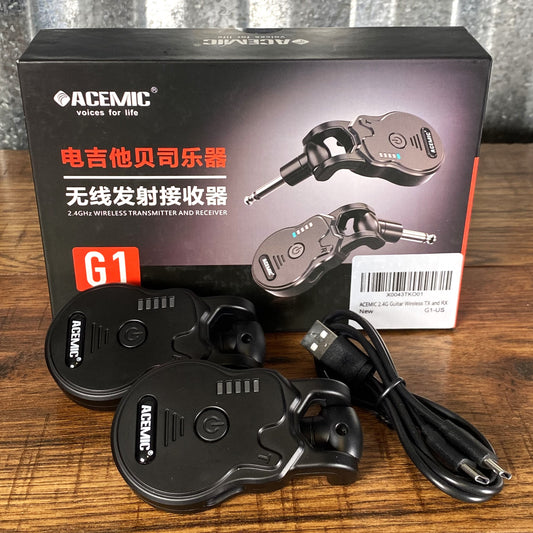 Acemic G1 2.4GHz 4 Channel Rechargeable Guitar or Bass Wireless System Used