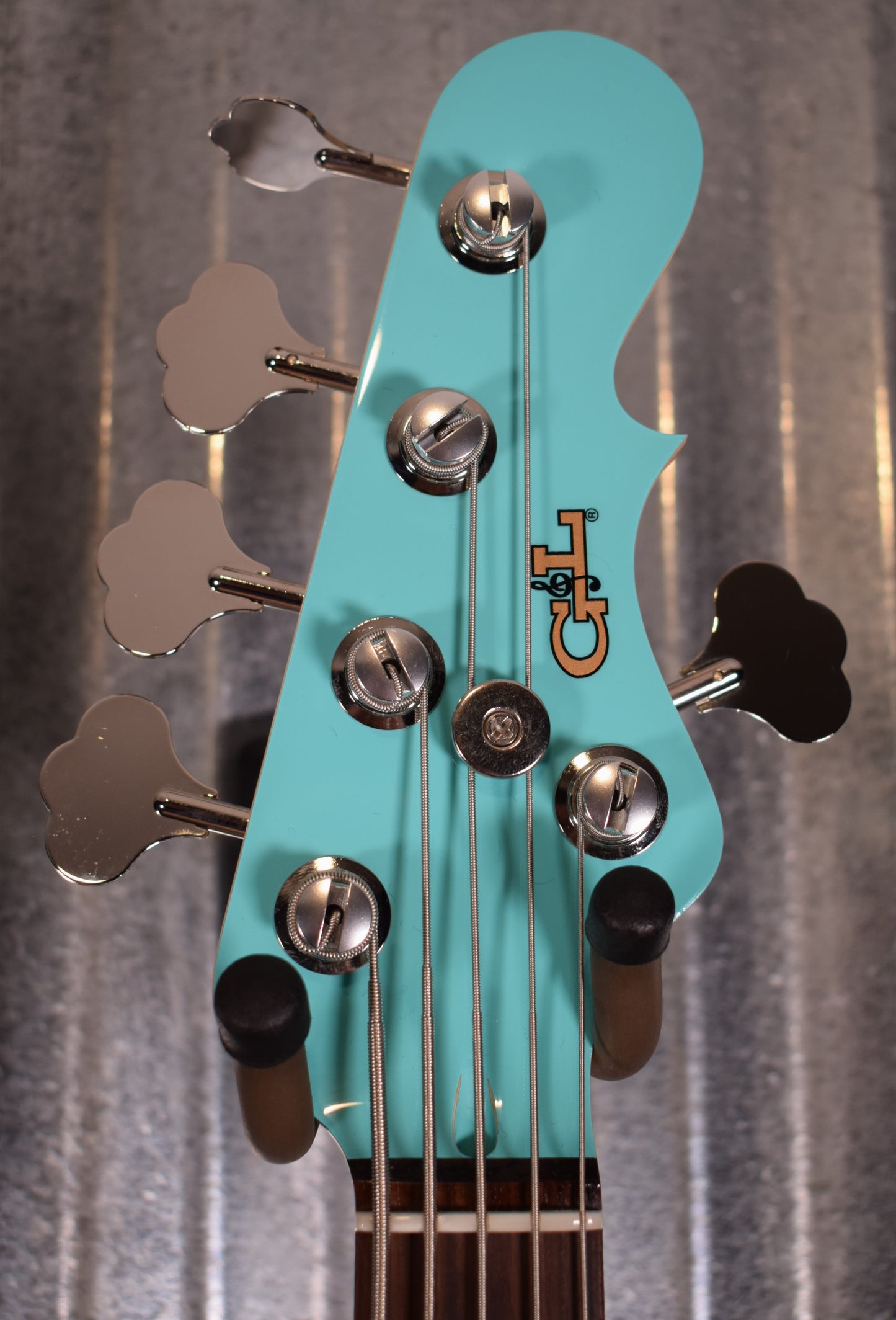 G&L USA JB-5 Turquoise 5 String Jazz Bass Rosewood Satin Neck & Case #6208