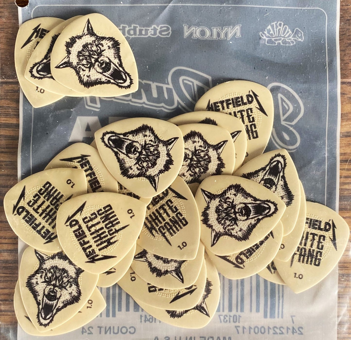 Dunlop PH122-100 James Hetfield White Fang 1.0mm Guitar Pick Bag 24 Count