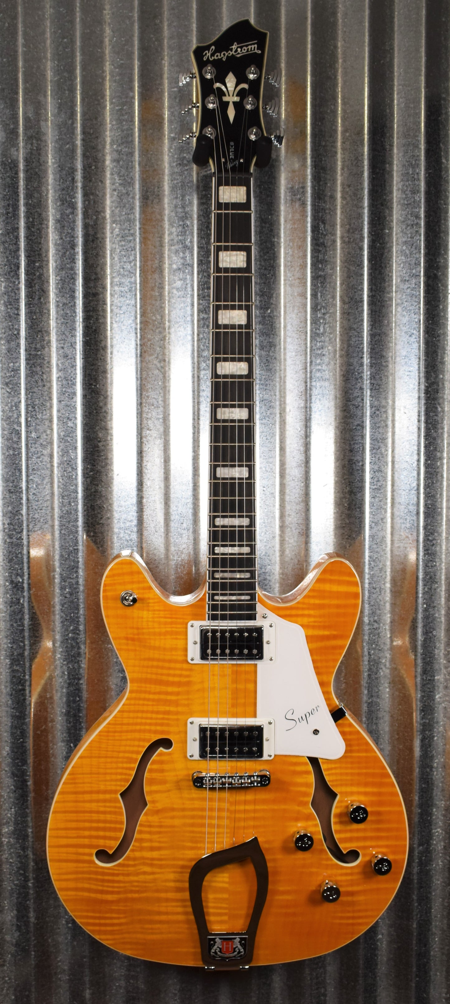 Hagstrom Super Viking SUVIK-DDL Dandy Dandelion Flame Top Semi-Hollow Guitar #0608 Used