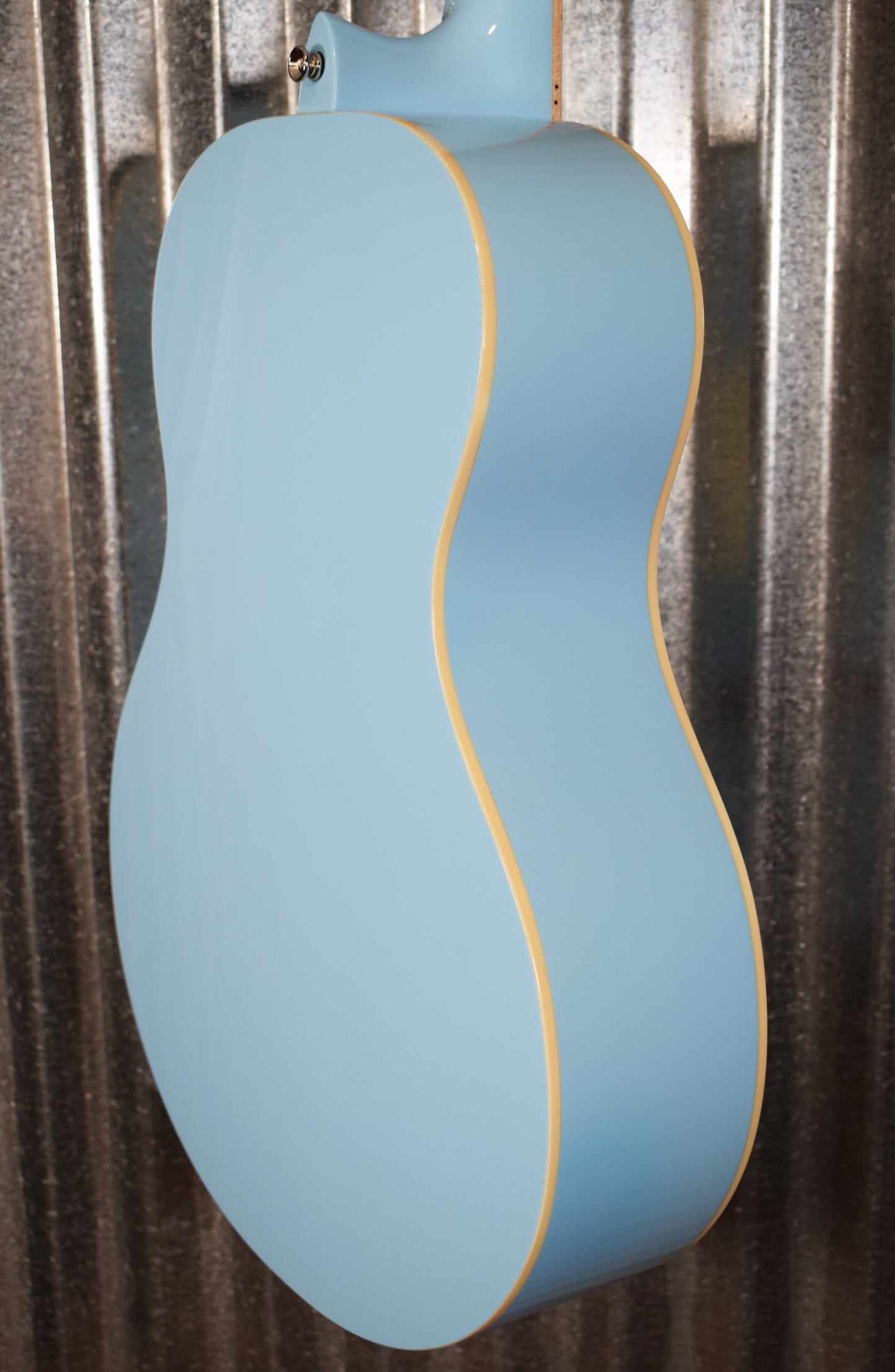 Ortega RGA-SKY Gaucho Nylon String Parlor Guitar Sky Blue Guitar & Bag #0094