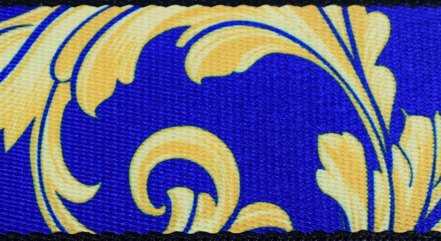 Levy's MNSP2-002 Nita Strauss 2" Poly Print Guitar Strap Blue & Gold