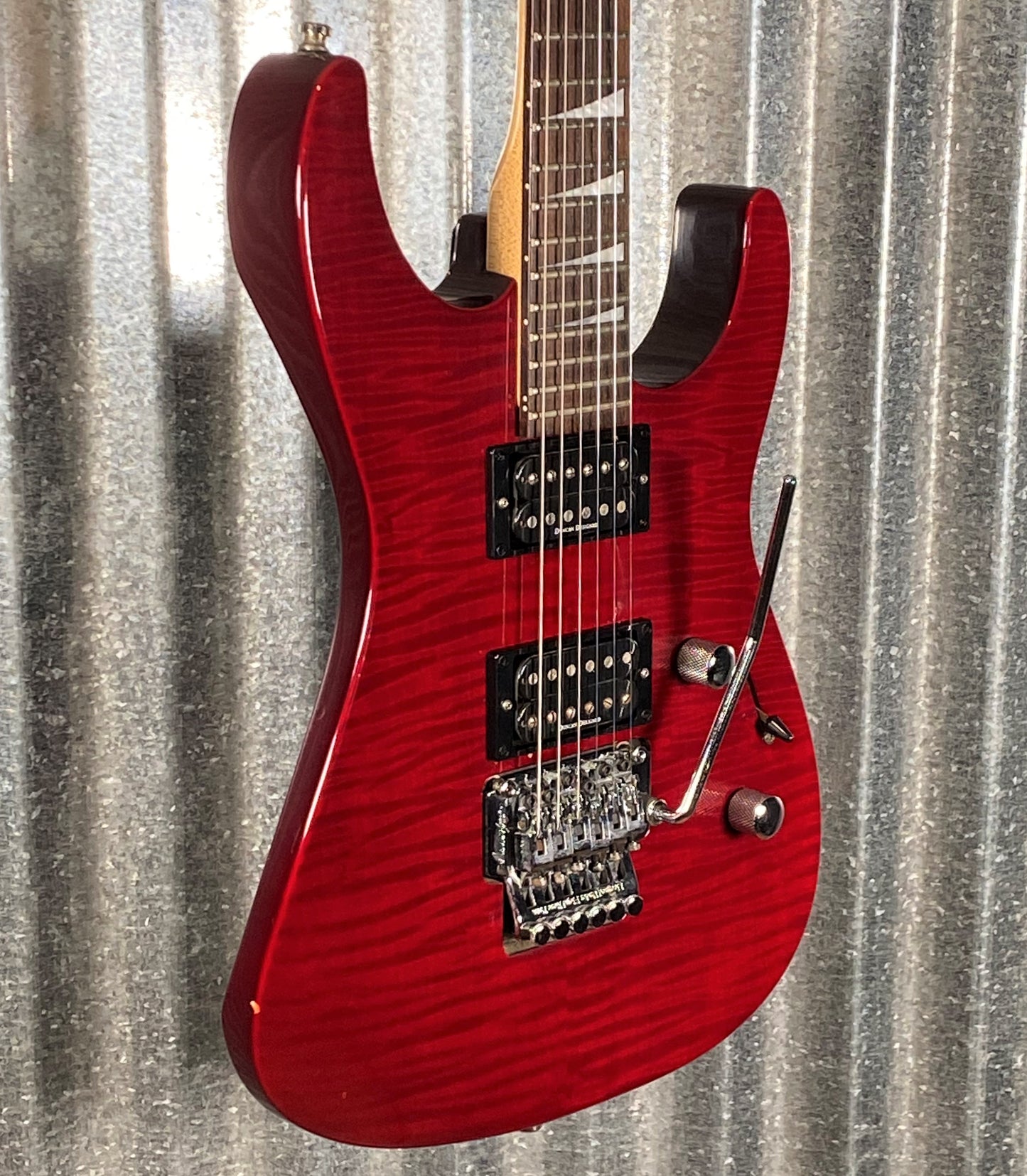 Jackson Dinky Series DX10D Flame Maple Guitar Deep Metallic Red #1033 Used