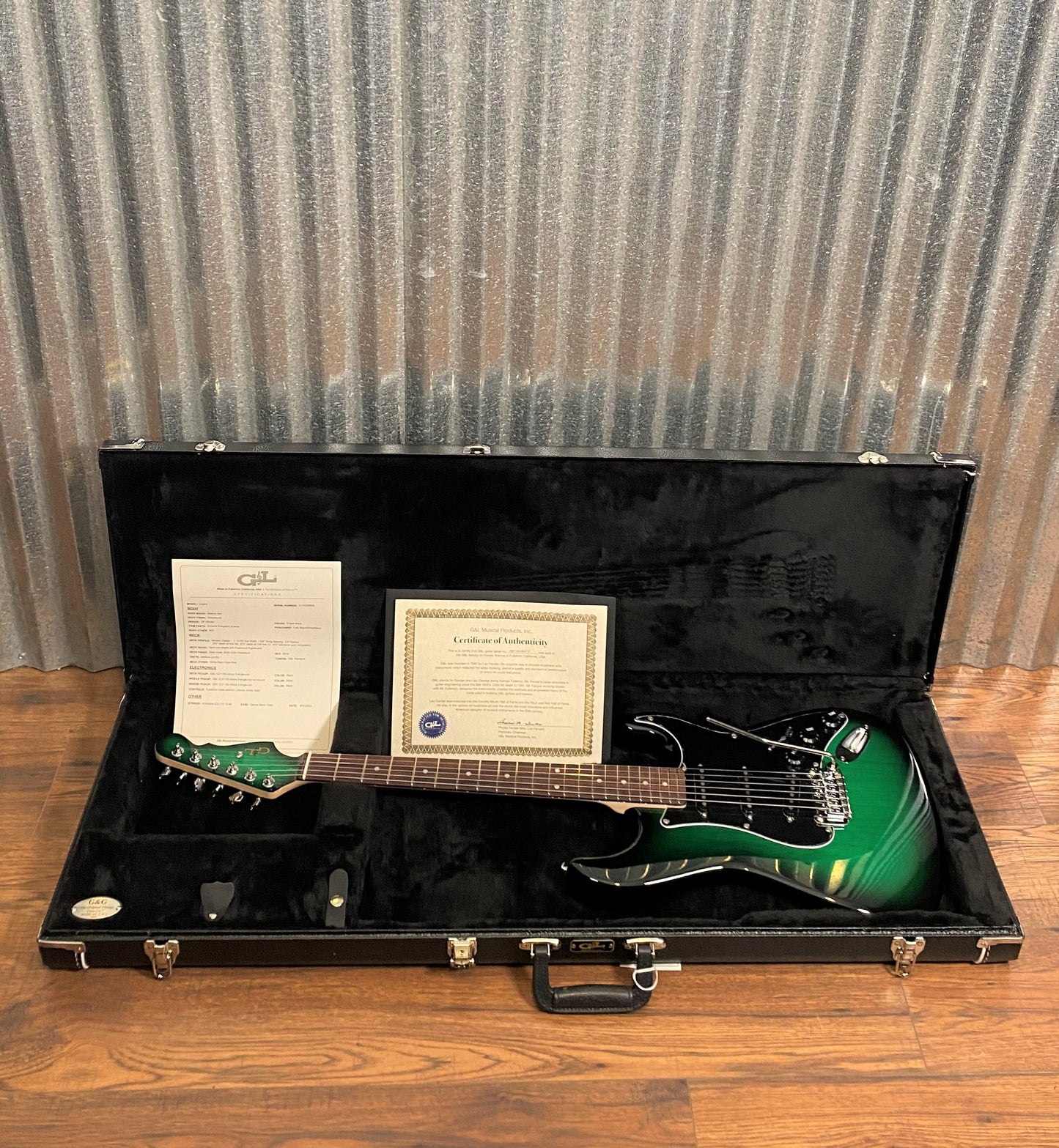 G&L USA Legacy Greenburst Guitar & Case #8024