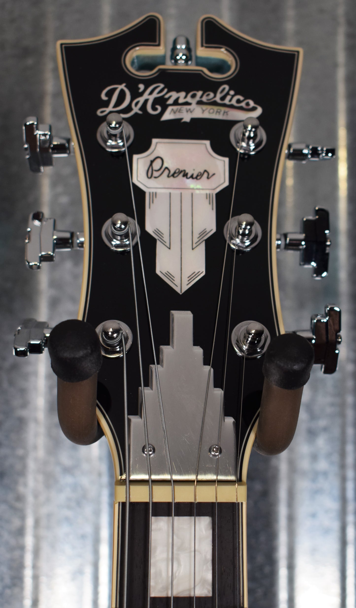 D'Angelico Premier DC Double Cut Semi Hollow Stop Bar Ocean Turquoise Guitar & Bag #0159