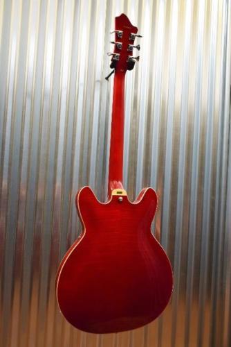 Hagstrom Super VIking SUVIK-WCT Wild Cherry Flame Top Semi-Hollow Guitar #337