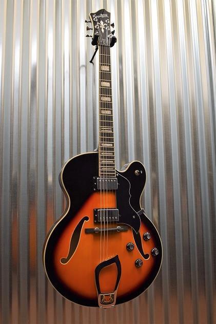 Hagstrom HJ-800 HJ800-3SB Hollow Body Guitar 3 Tone Sunburst #276