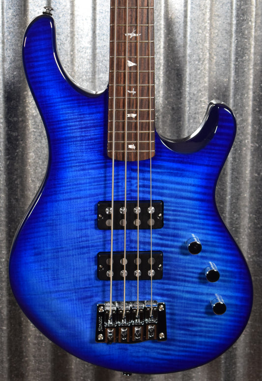 PRS Paul Reed Smith SE Kingfisher 4 String Bass Faded Blue Wrap & Bag #0052
