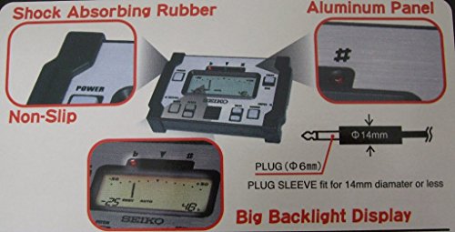 Seiko Sat800 Shock Absorbing Durable Style Big Display Chromatic Tuner*