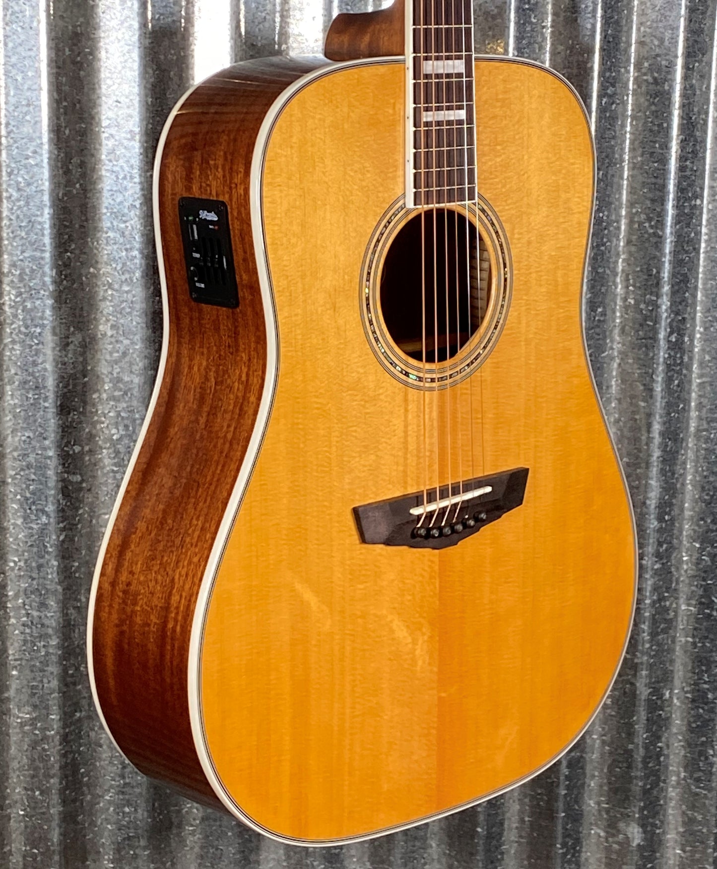 D'Angelico Premier Lexington Dreadnought E Vintage Natural Acoustic Electric Guitar #3939