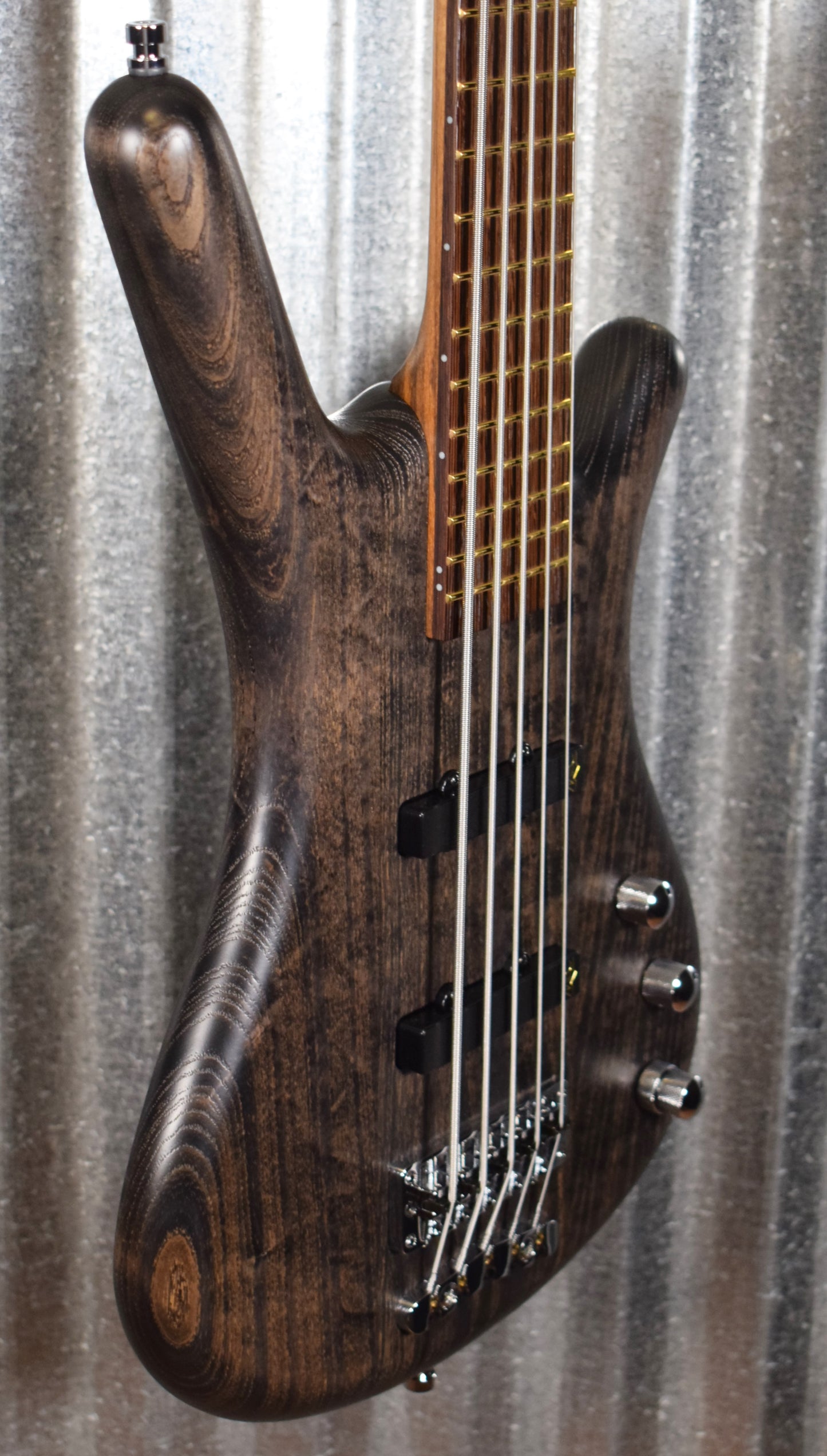 Warwick German Pro Series Corvette 5 String Active Bass Nirvana Black Ash & Bag #4620