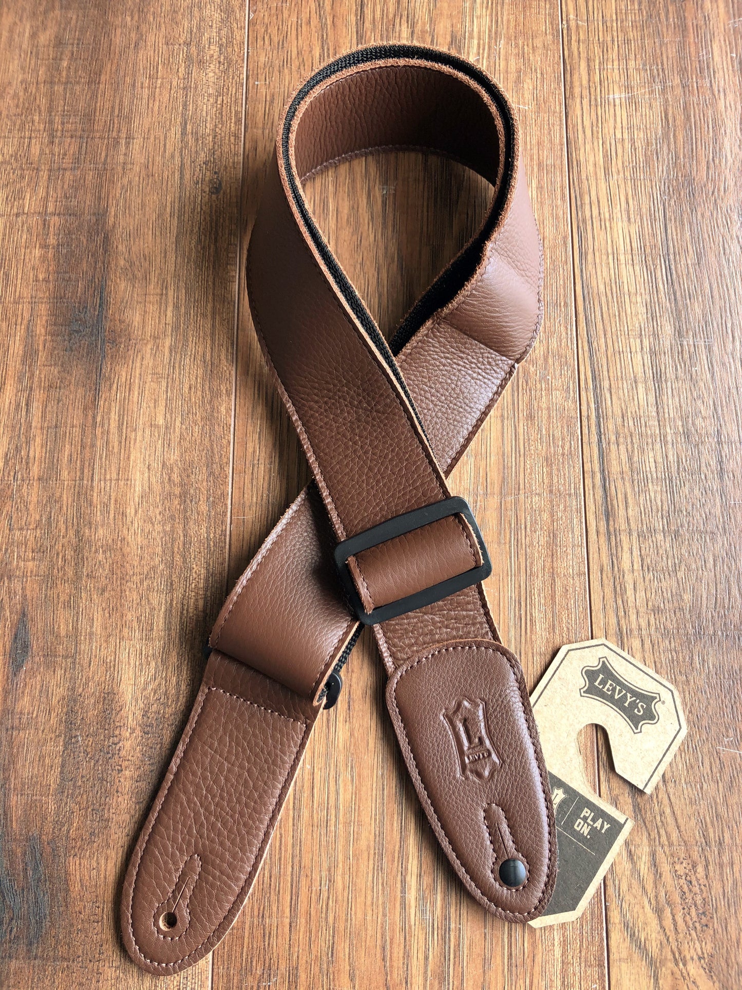 Levy's M7GP-BRN 2" Adjustable Garment Leather Guitar & Bass Strap Brown