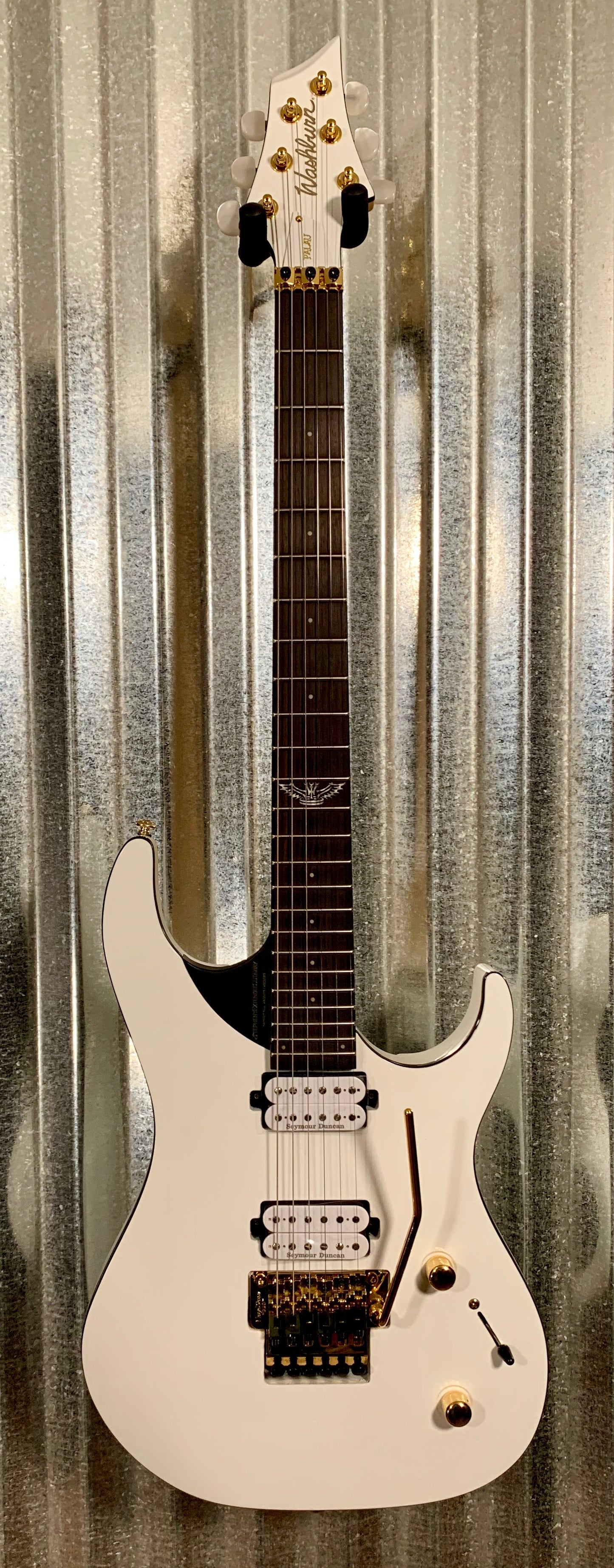 Washburn Parallax M10FR David Palau White Duncan Guitar & Case PXM-DP10WH-D #0542