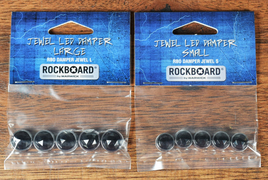 Warwick Rockboard Guitar Effect Pedal LED Damper Jewel Small 8mm & Large 10.50mm Set of 10