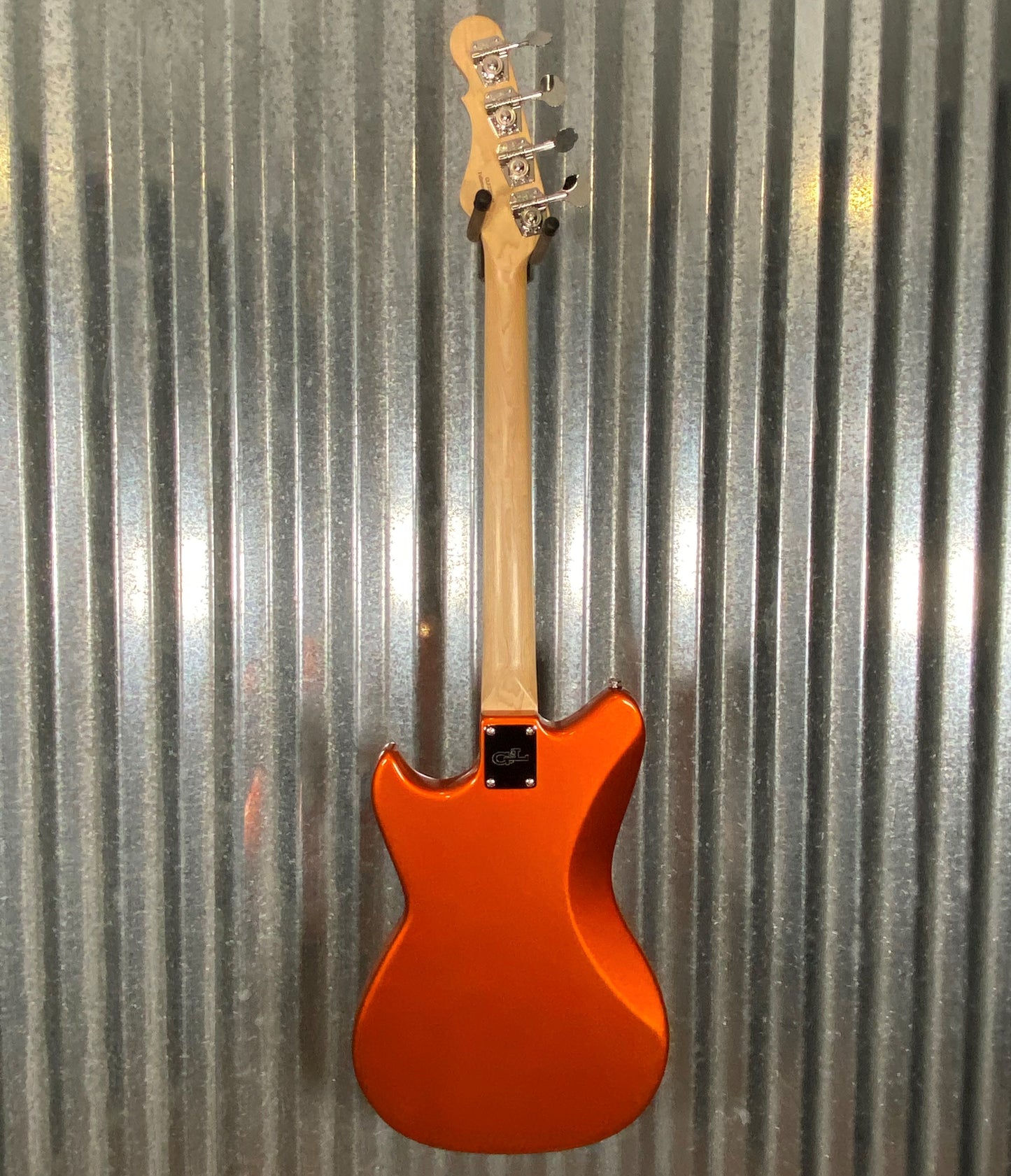 G&L USA Fullerton Deluxe Fallout 4 String Short Scale Bass Tangerine Metallic & Bag #9349