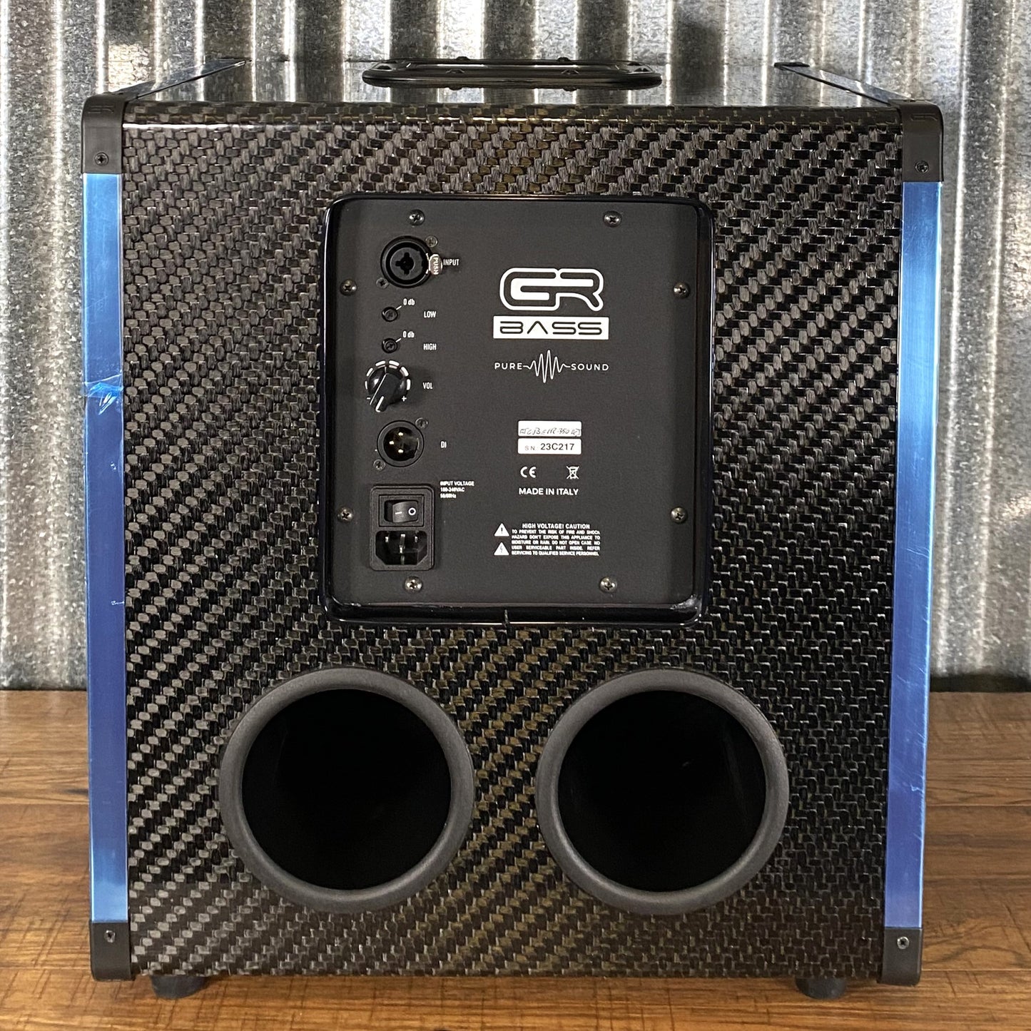 GR Bass AT CUBE 112 ACT Carbon Fiber 1x12 350 Watt 4 Ohm Active Powered Bass Speaker Cabinet