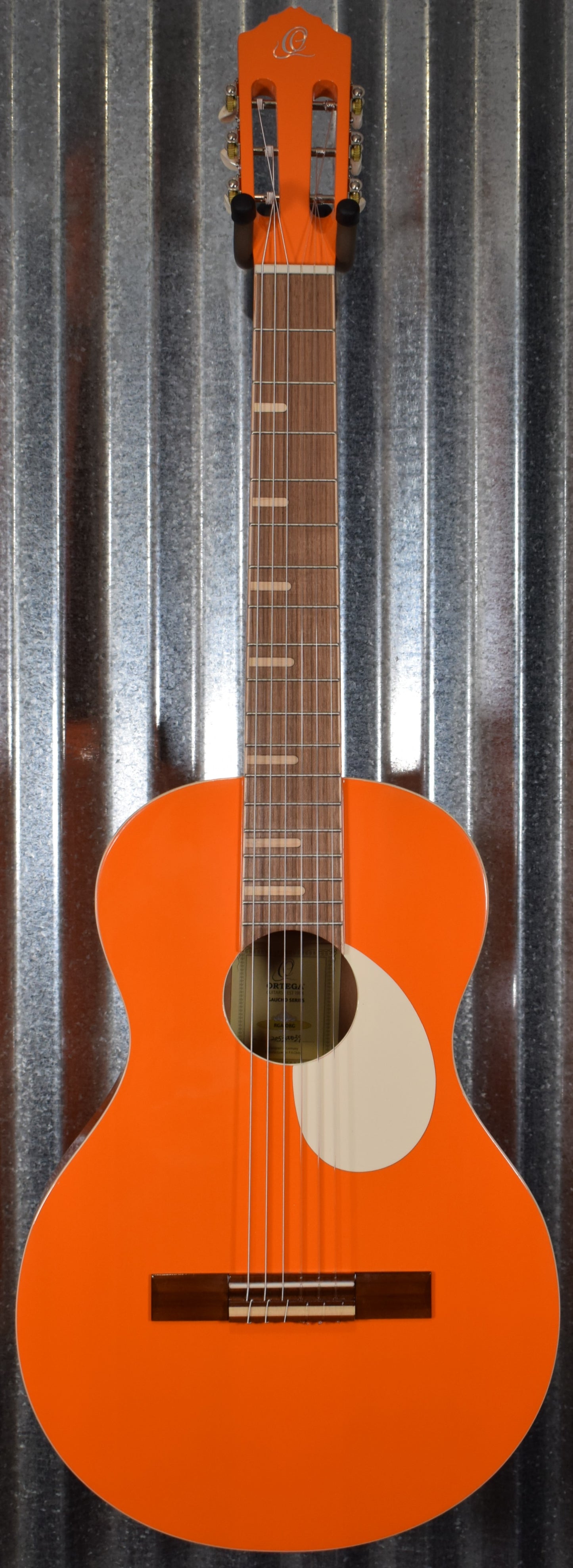 Ortega RGA-ORG Gaucho Acoustic Nylon String Parlor Orange Guitar & Bag #0039