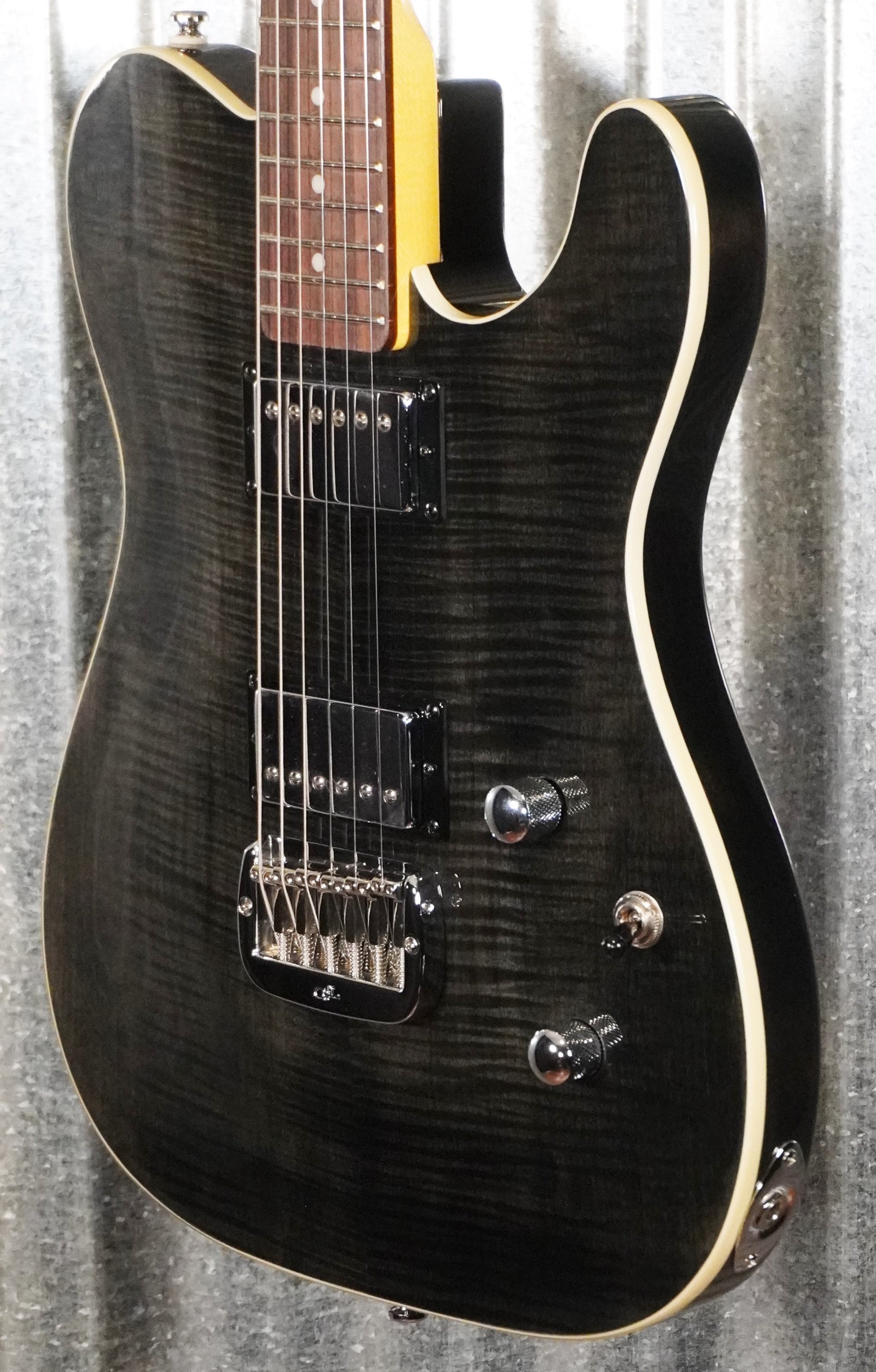 G&L Tribute ASAT Deluxe Trans Black Guitar #1495 Used