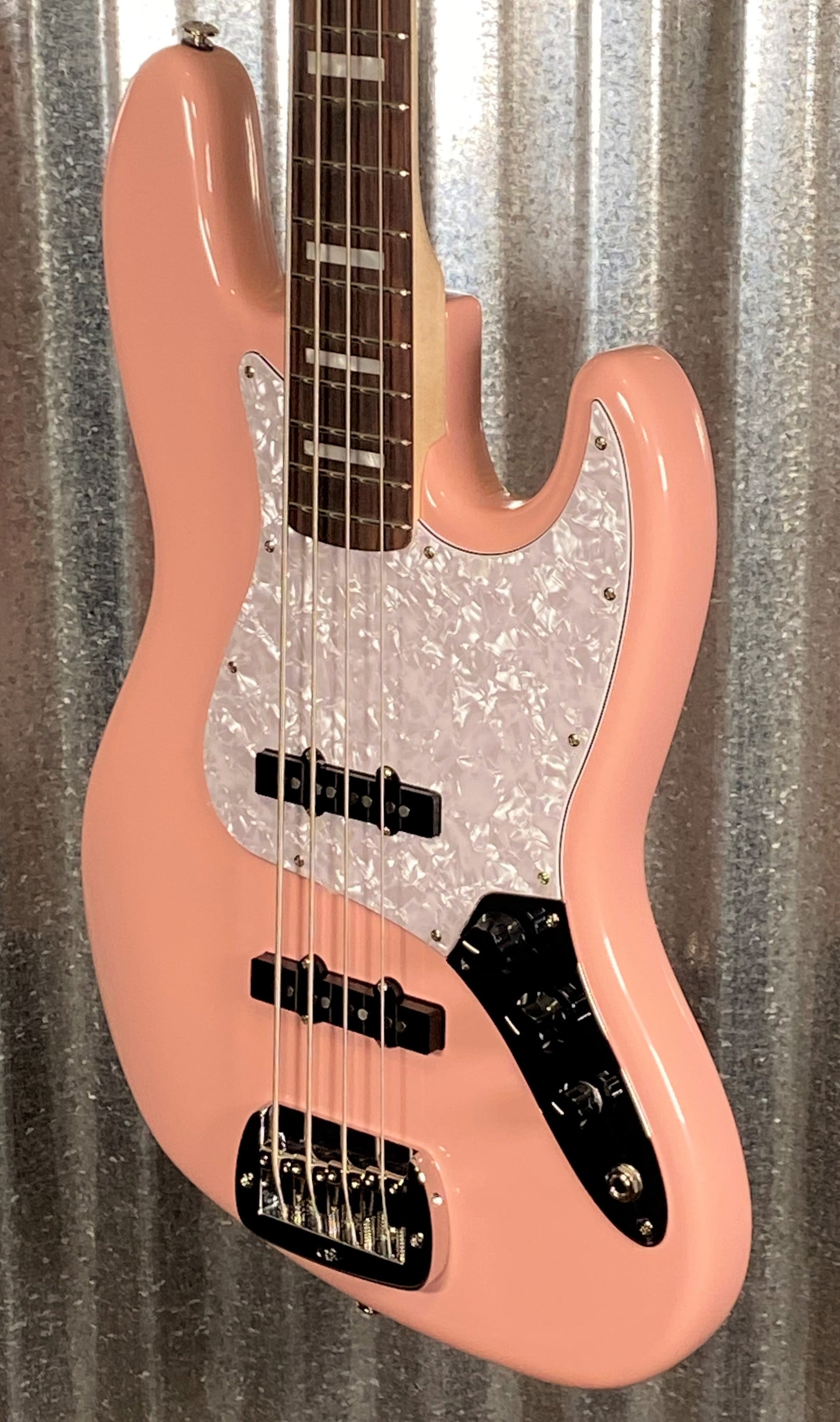 G&L USA JB 4 String Bass Shell Pink & Case #7114