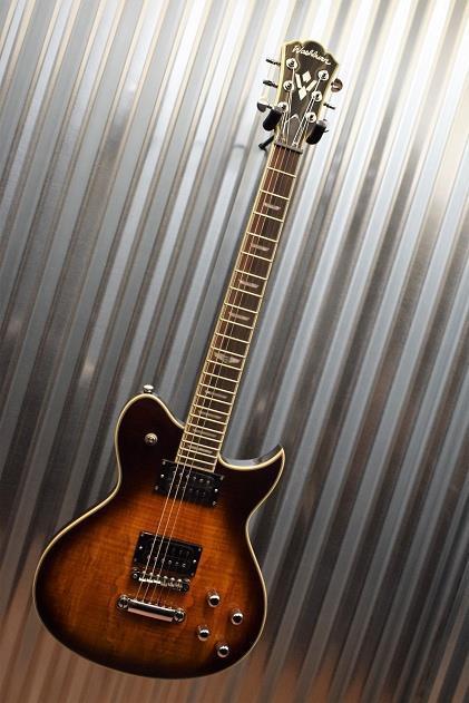 Washburn WIDLXSPLTD Spalted Maple Idol LE Guitar Tobacco Sunburst & Case #0204