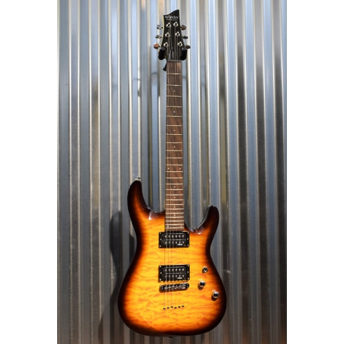 Schecter C-6 Plus Quilt Top Vintage Sunburst Guitar VSB #5116