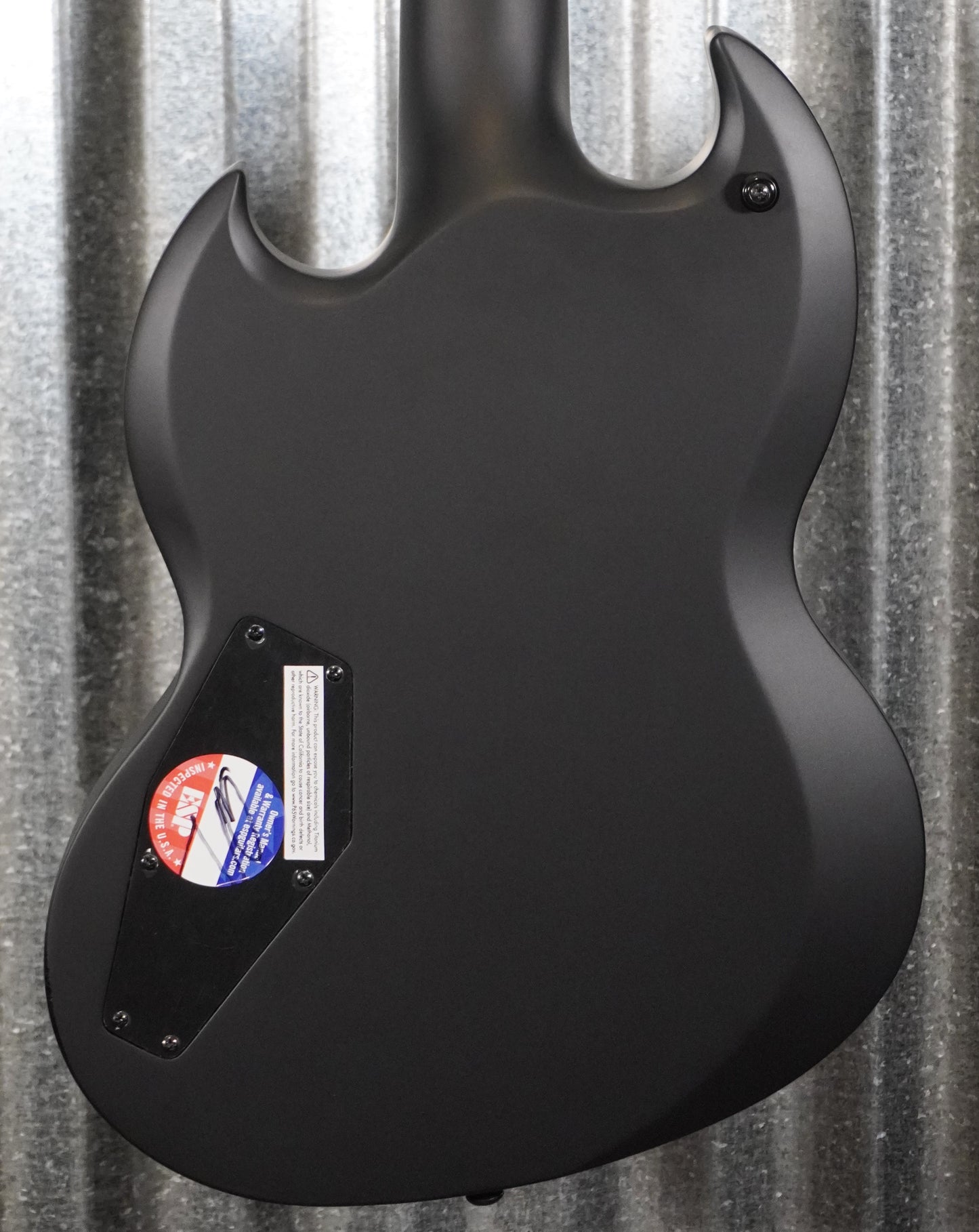 ESP LTD Viper 7 Baritone Black Metal Guitar LVIPER7BBKMBLKS #1026