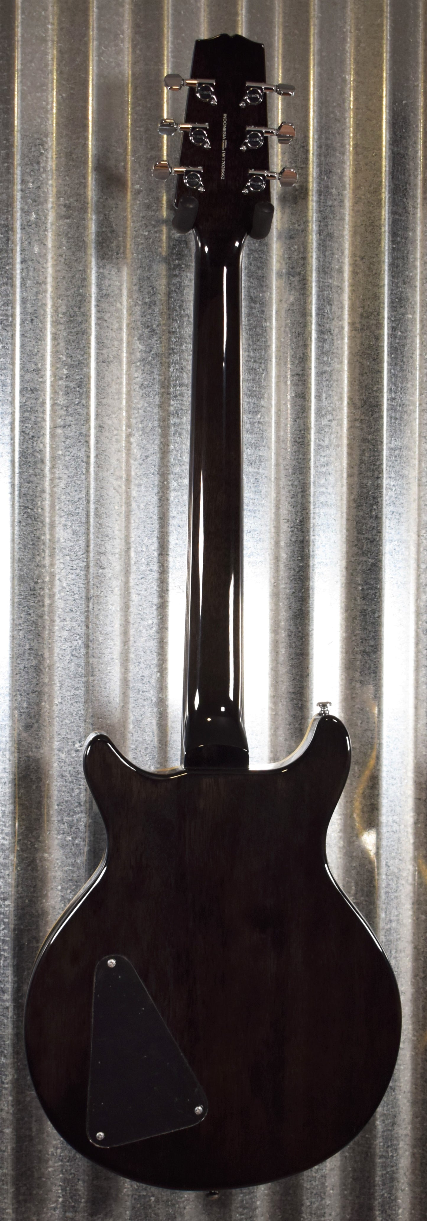 Hamer Archtop Flame Trans Black Double Cut Electric Guitar SATF-TBK #0662 B Stock