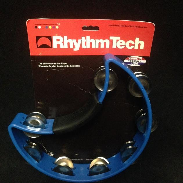 Rhythm Tech RT1040 Tambourine, Nickel Jingles, Blue