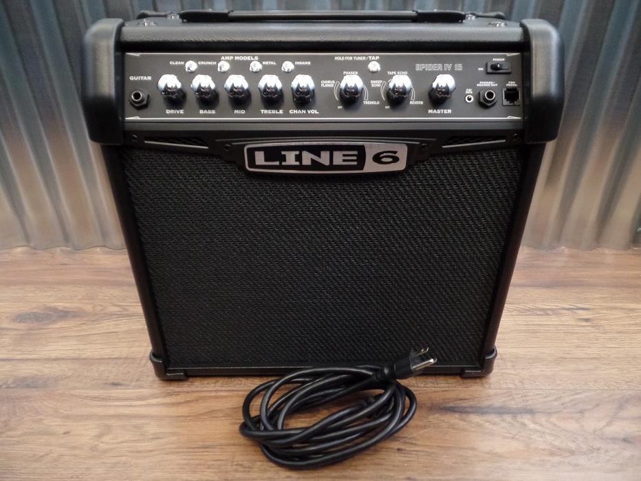 Line 6 Spider IV 15 1x8 15 Watt Combo Electric Guitar Amplifier #1003 *